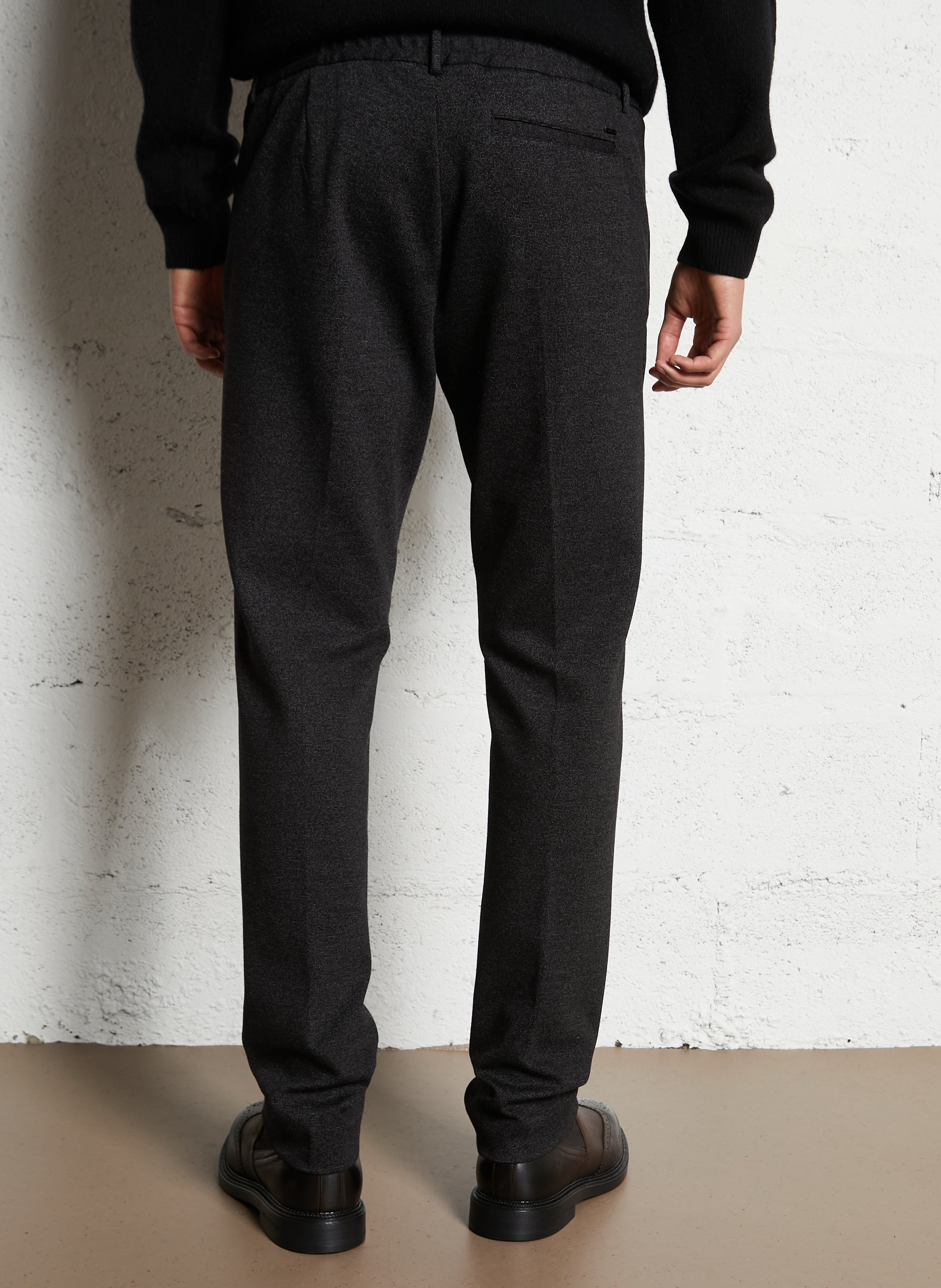 Casual melierte Slim-Fit Hose IKKS Schwarz