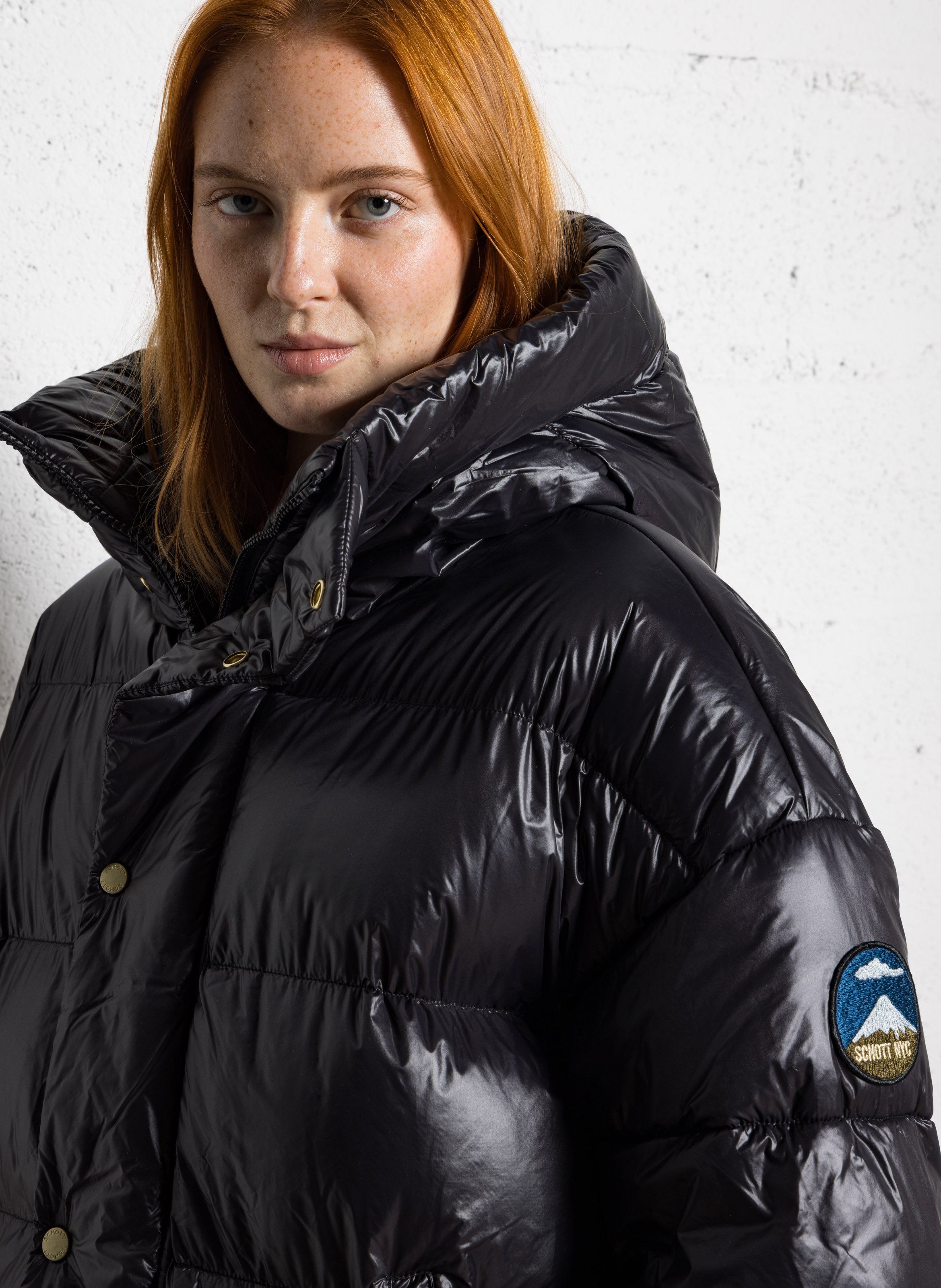 Doudoune à capuche SCHOTT Noir