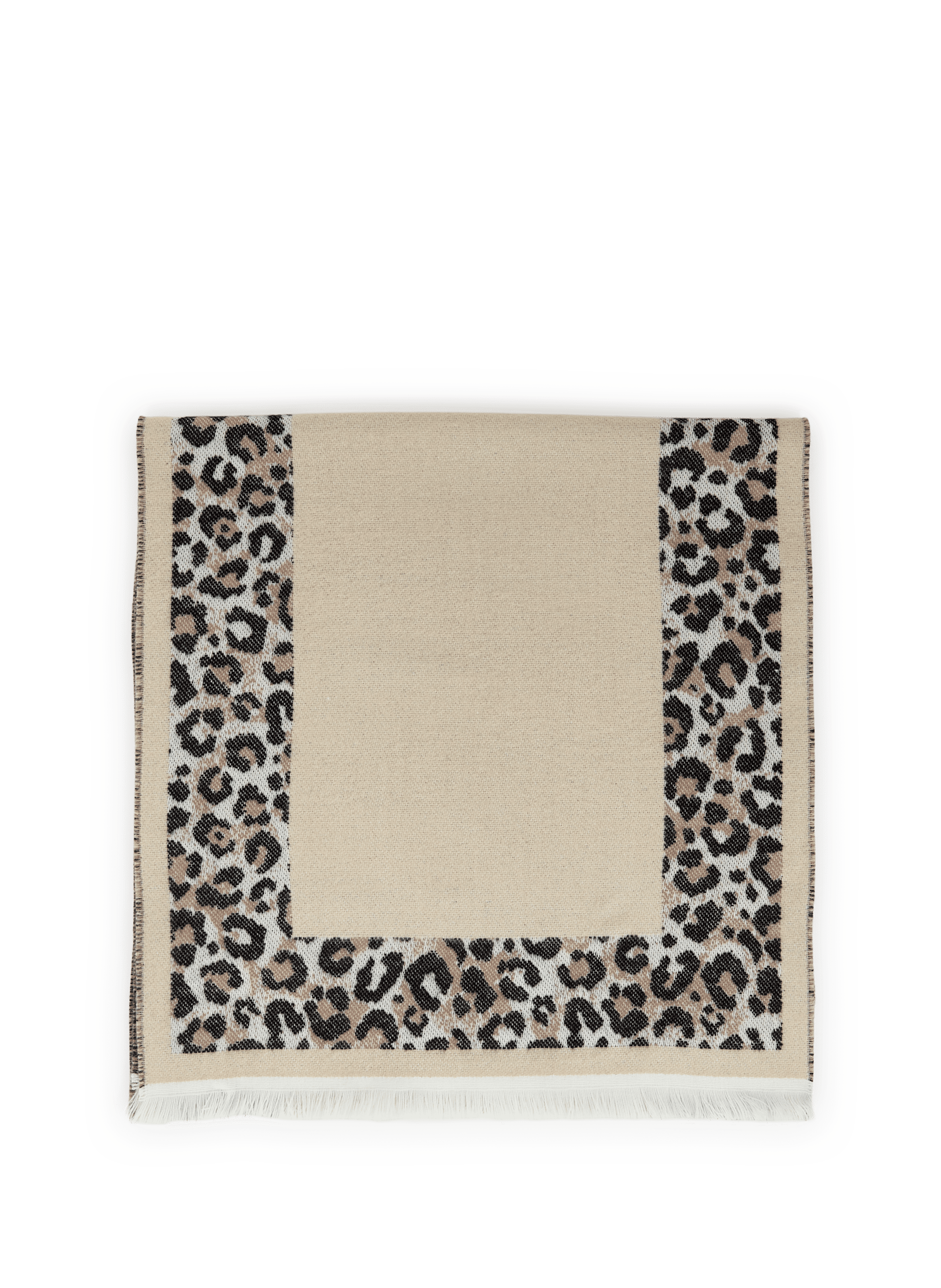 Sjaal met jacquardprint AU PRINTEMPS PARIS Beige