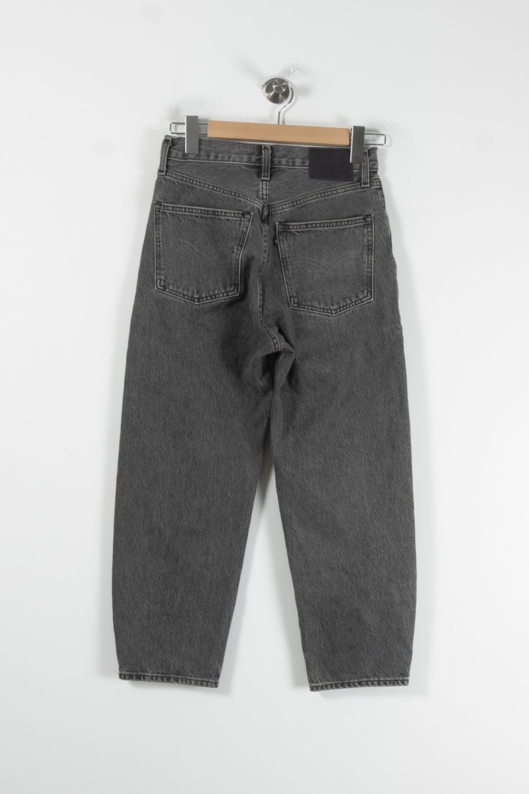 Cropped slim jeans with studs LEVI'S - Seconde main Grey