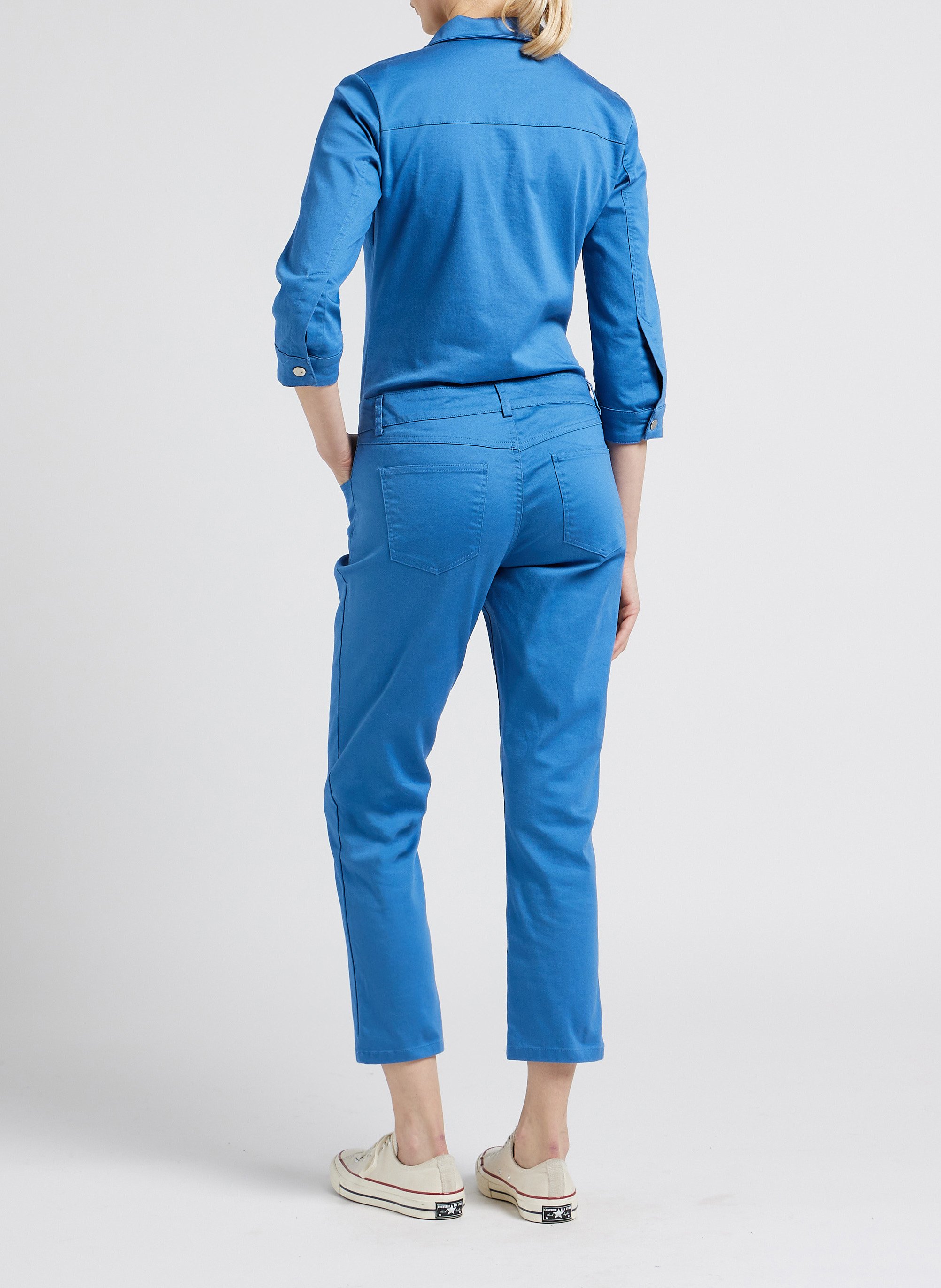 Combinaison col classique en coton mélangé  VILA Bleu