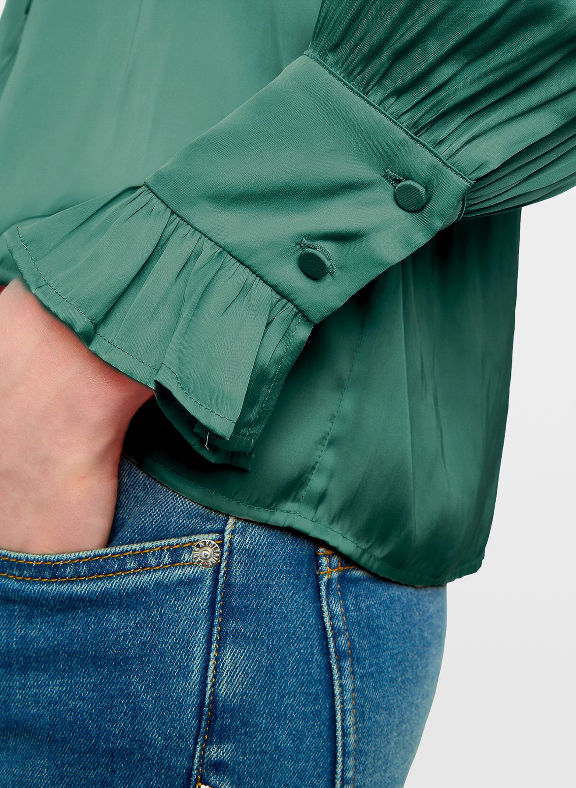 Satijnen blouse met rechte pasvorm ZADIG&VOLTAIRE Groen