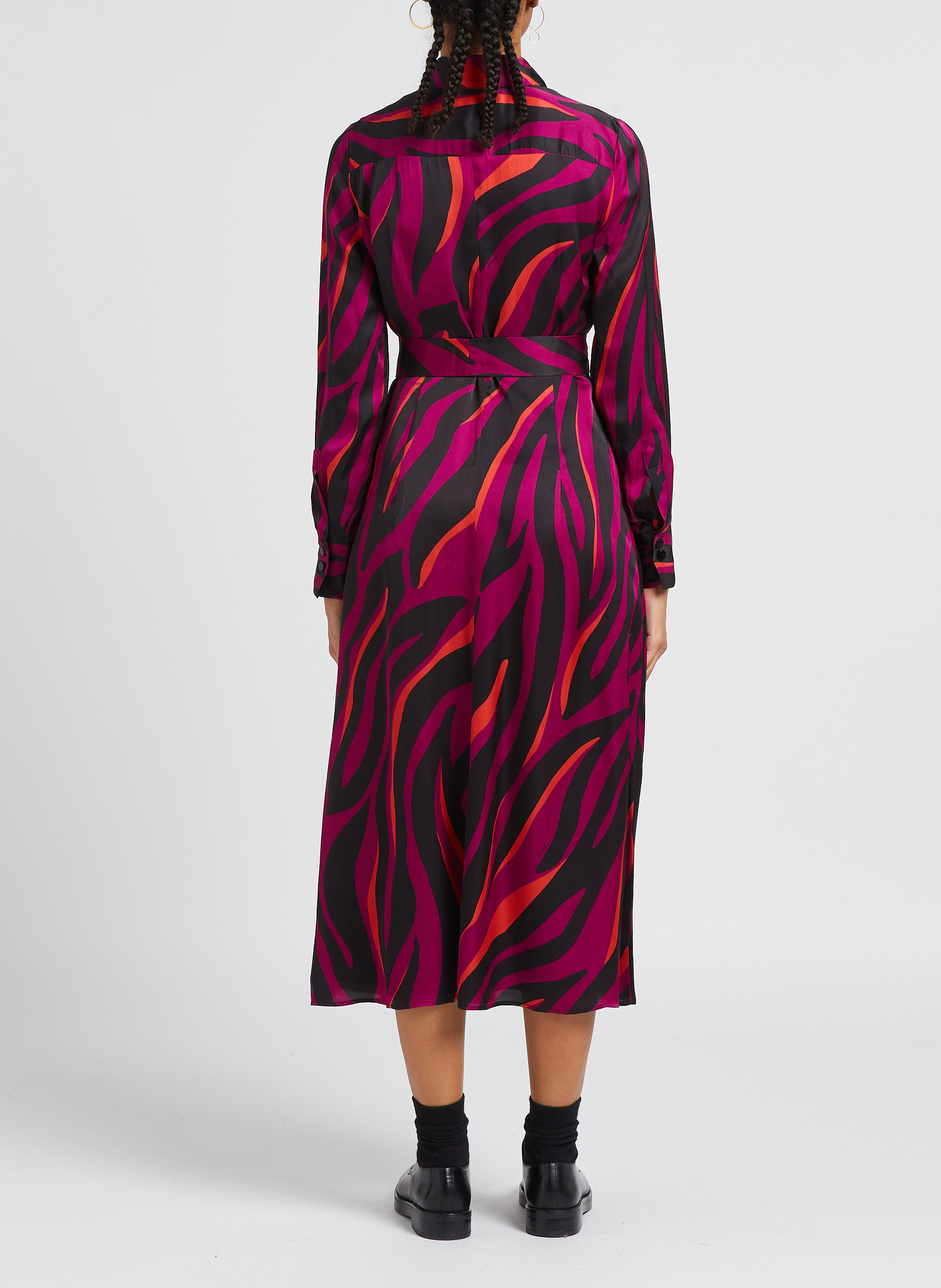 Gerade geschnittenes Hemdkleid mit klassischem Kragen PINKO Mehrfarbig