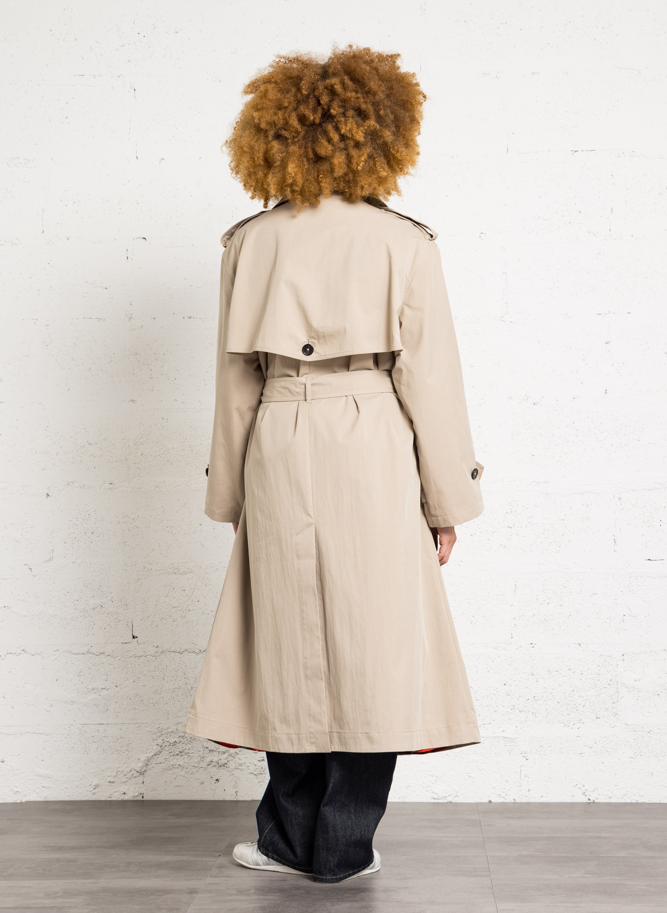 Oversize-Trenchcoat aus Baumwollmix BELLEROSE Beige