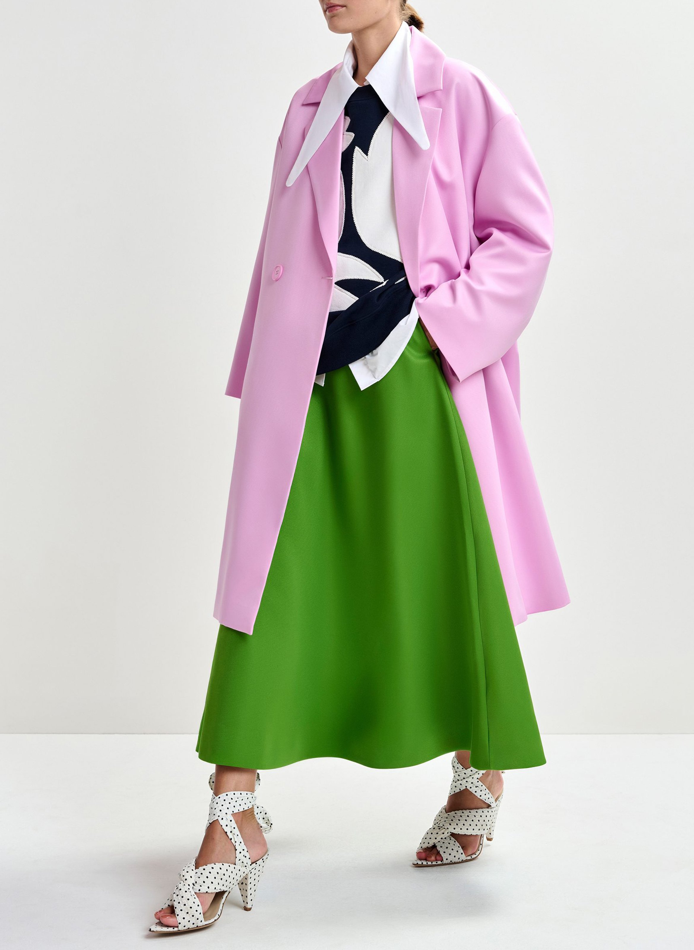 Oversized Sweatshirt with Embroidered Patches ESSENTIEL ANTWERP Blue