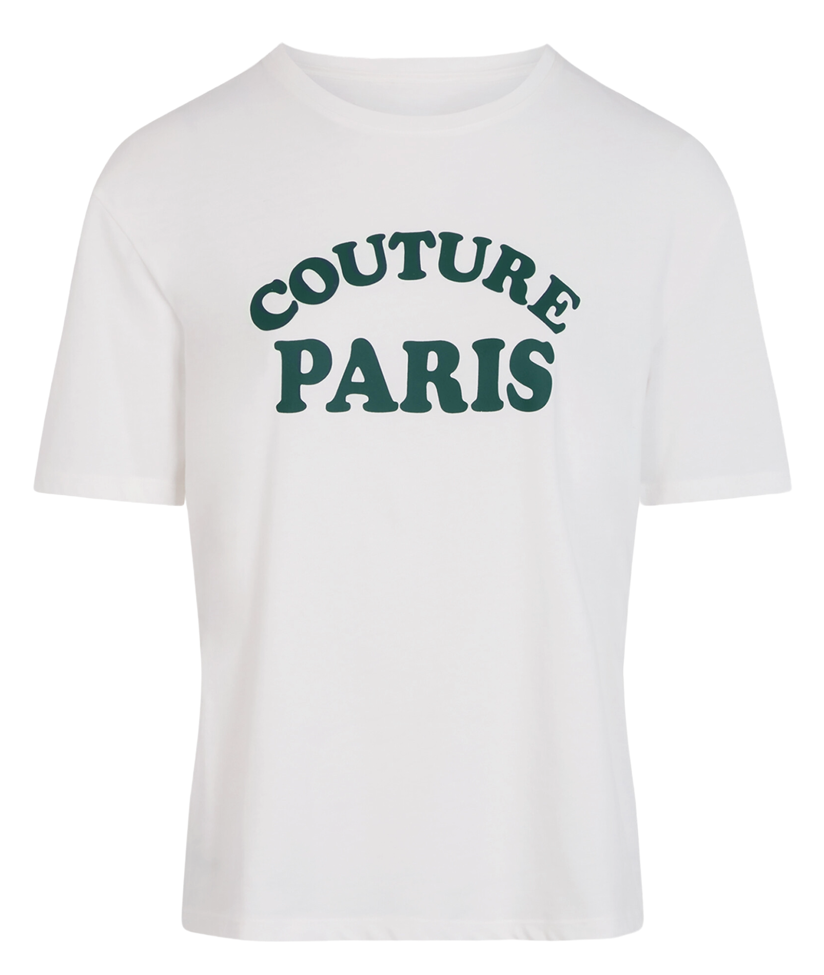 Tee-shirt droit col rond en coton MORGAN Blanc
