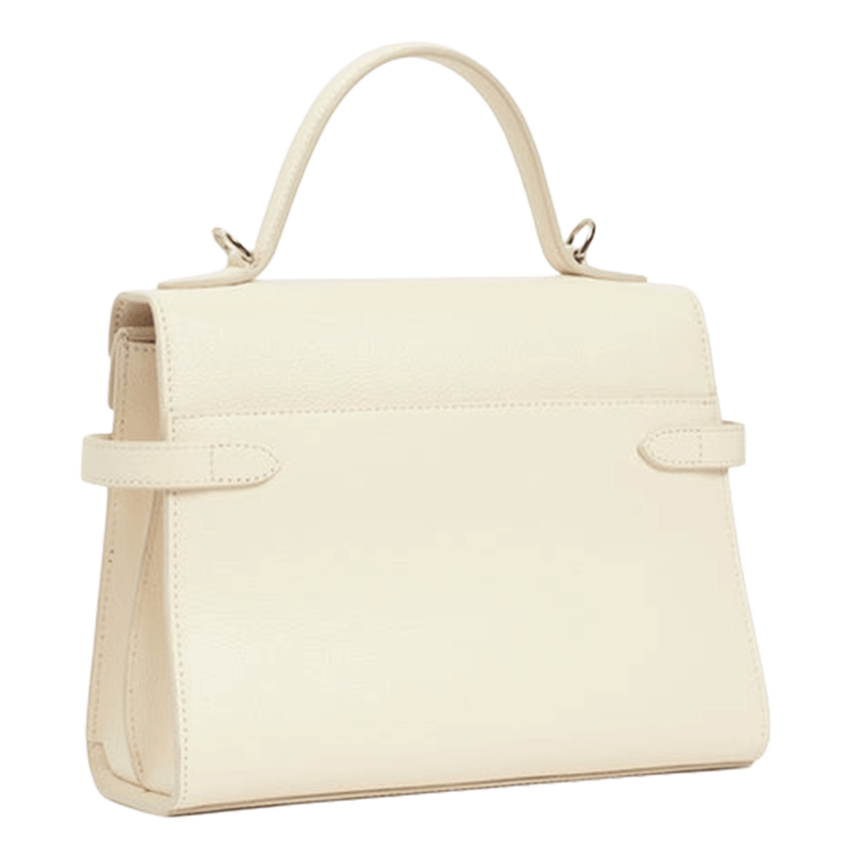 Bowlingtasche aus genarbtem Leder mit Reißverschluss LE TANNEUR Weiss