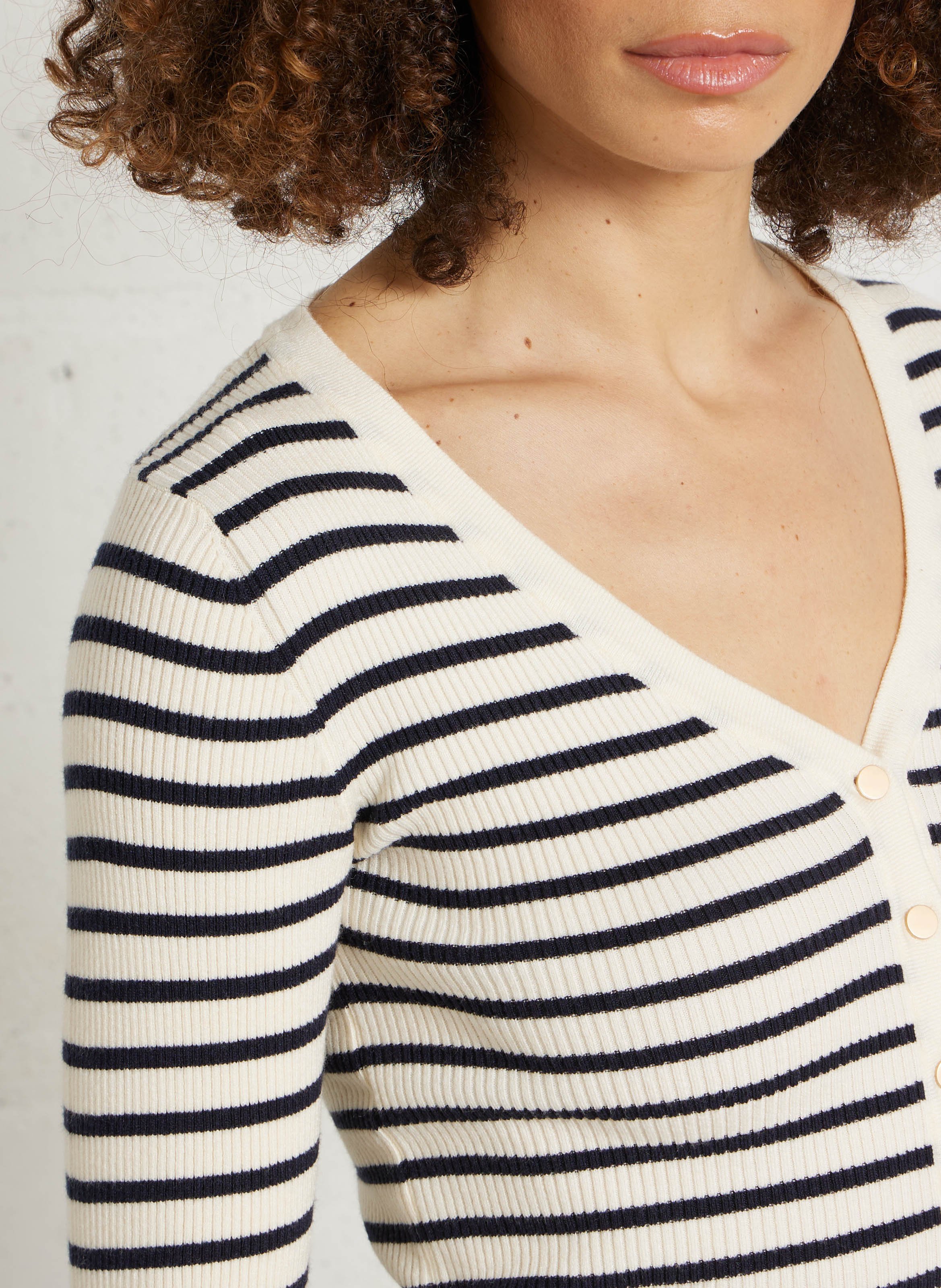 Marinestreepvest met ronde hals LA PETITE ETOILE Blauw