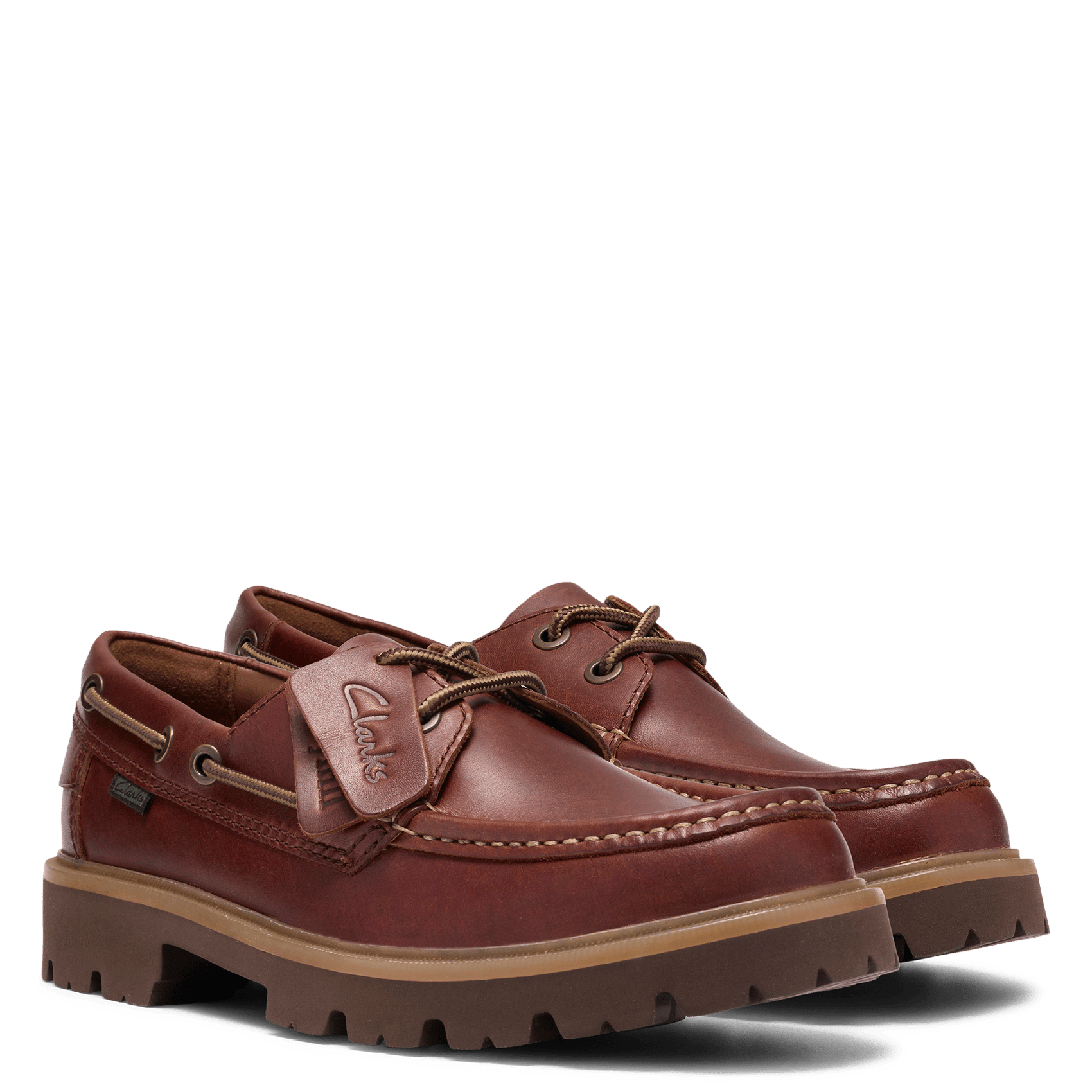 Bootschoenen van leer CLARKS Bruin