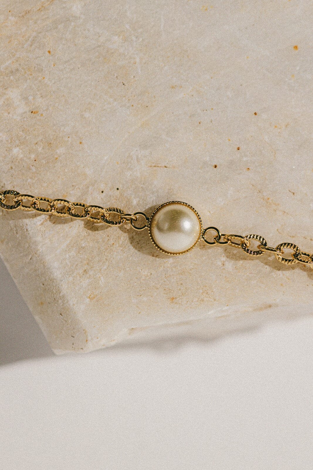 Silver-plated mini bead bracelet Golden