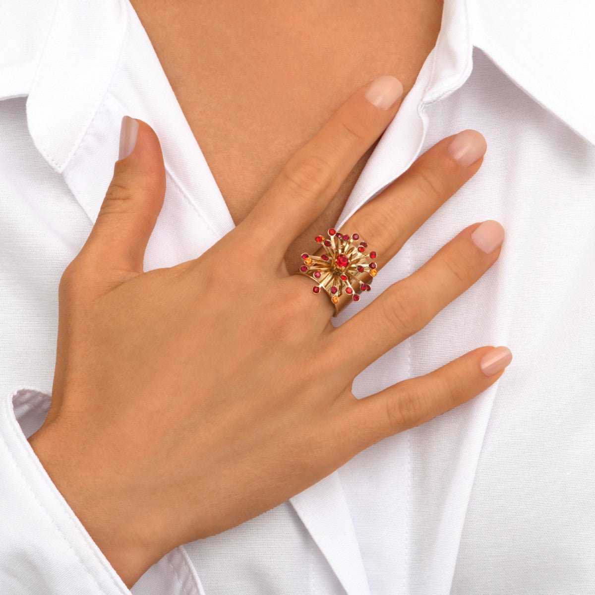 Bague medium ajustable   ajustable SATELLITE PARIS Rouge