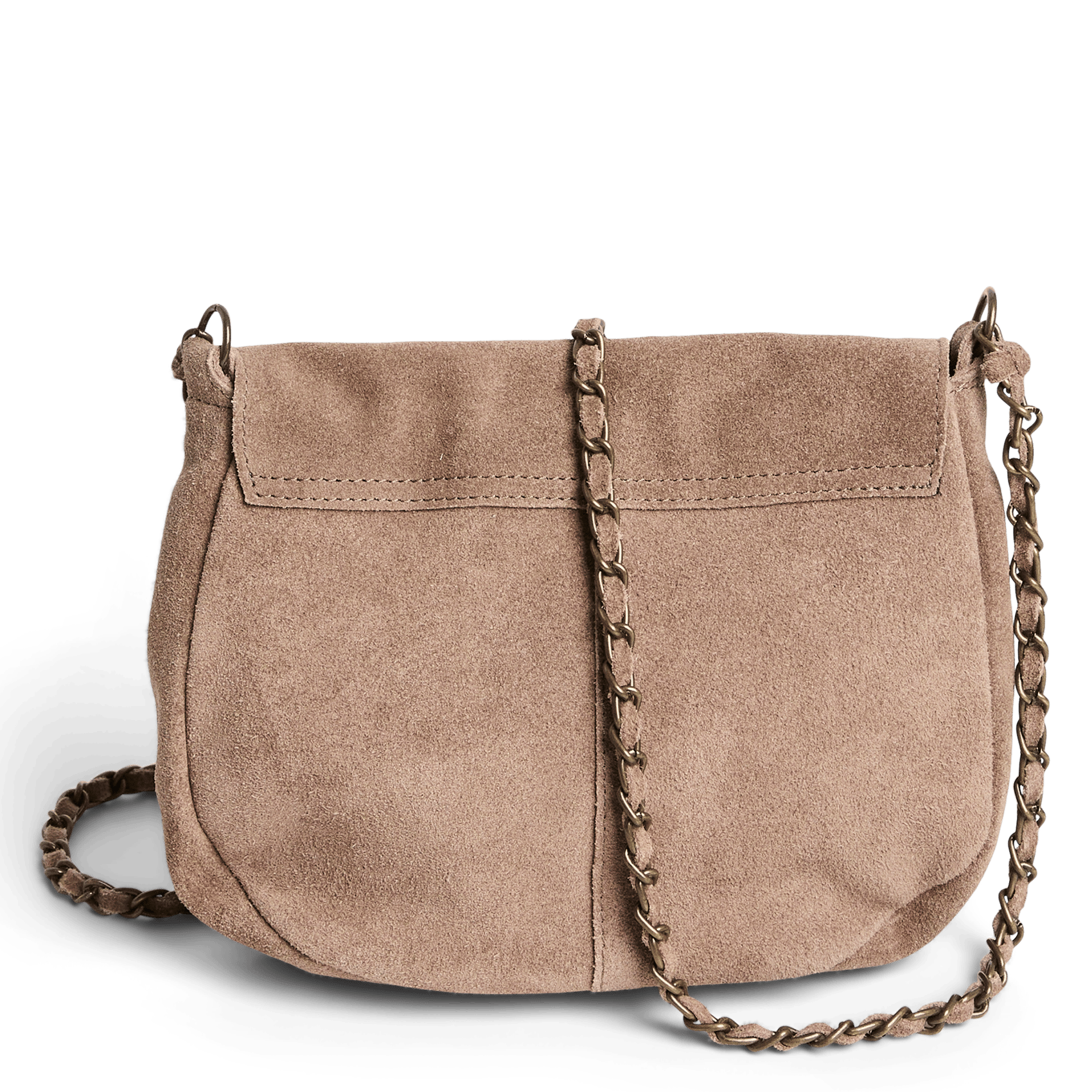 Schoudertas van fluweel PIECES Grijs