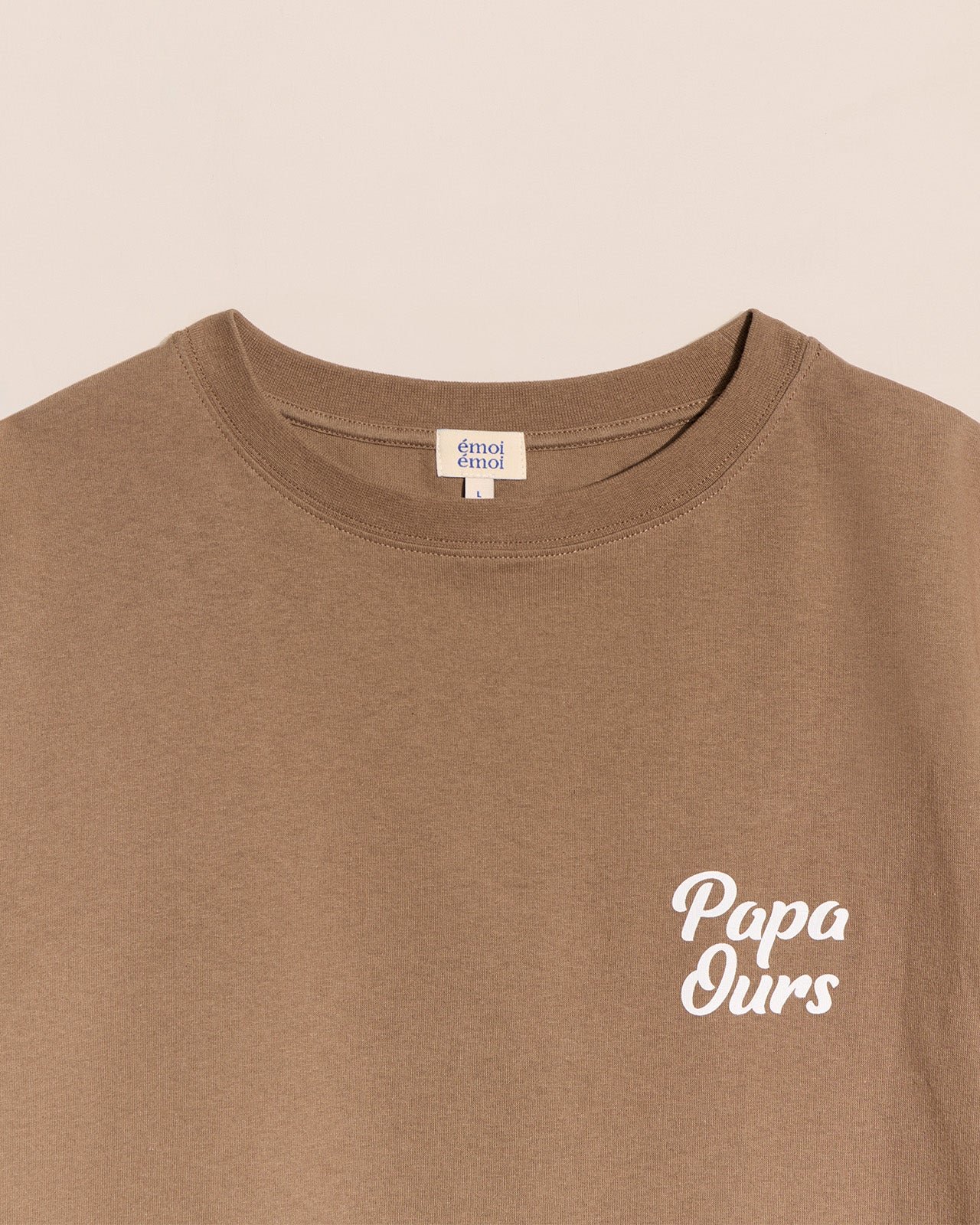T-shirt papa ours en coton bio EMOI EMOI Marron