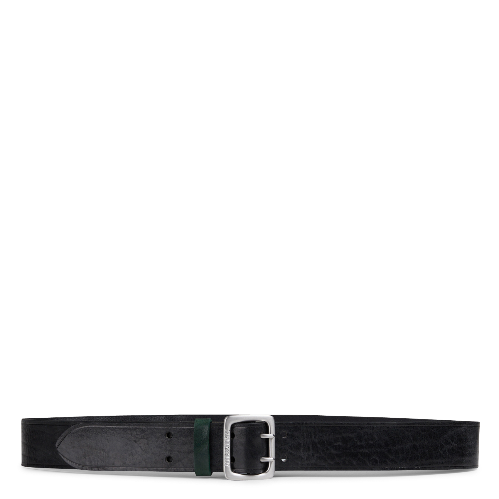 Ceinture large à boucle en cuir ZADIG&VOLTAIRE Noir