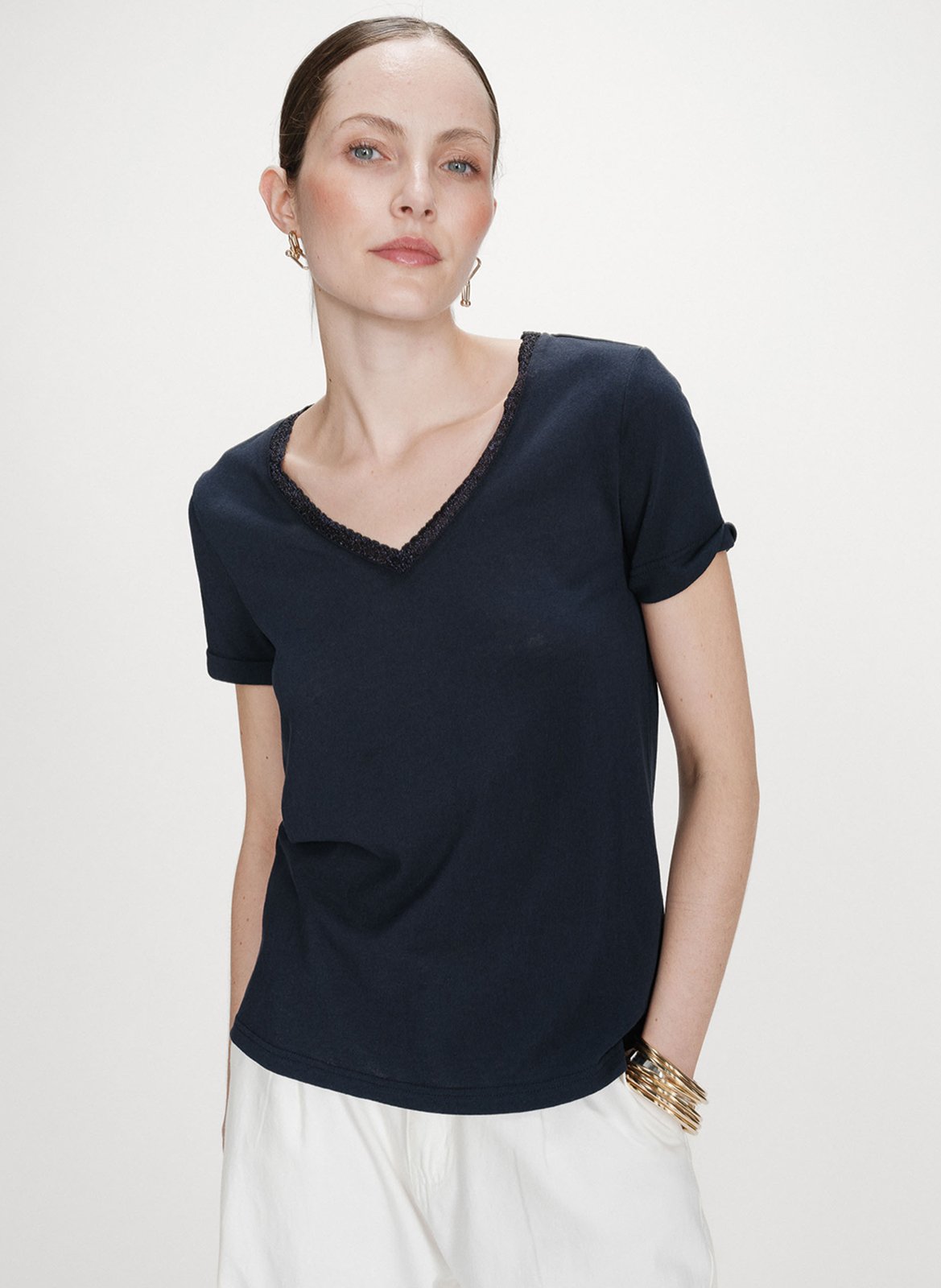 Basic cotton-mix T-shirt GRACE ET MILA