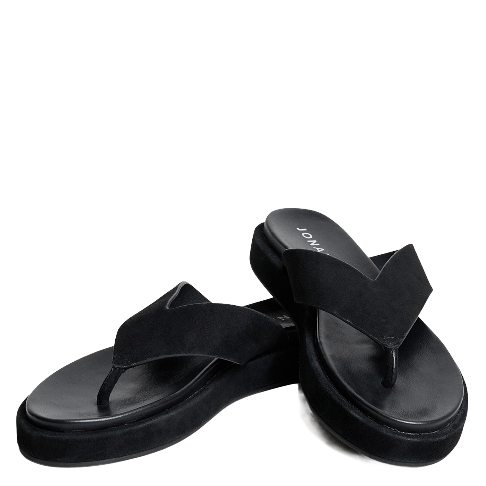 Velvet leather mules JONAK Black