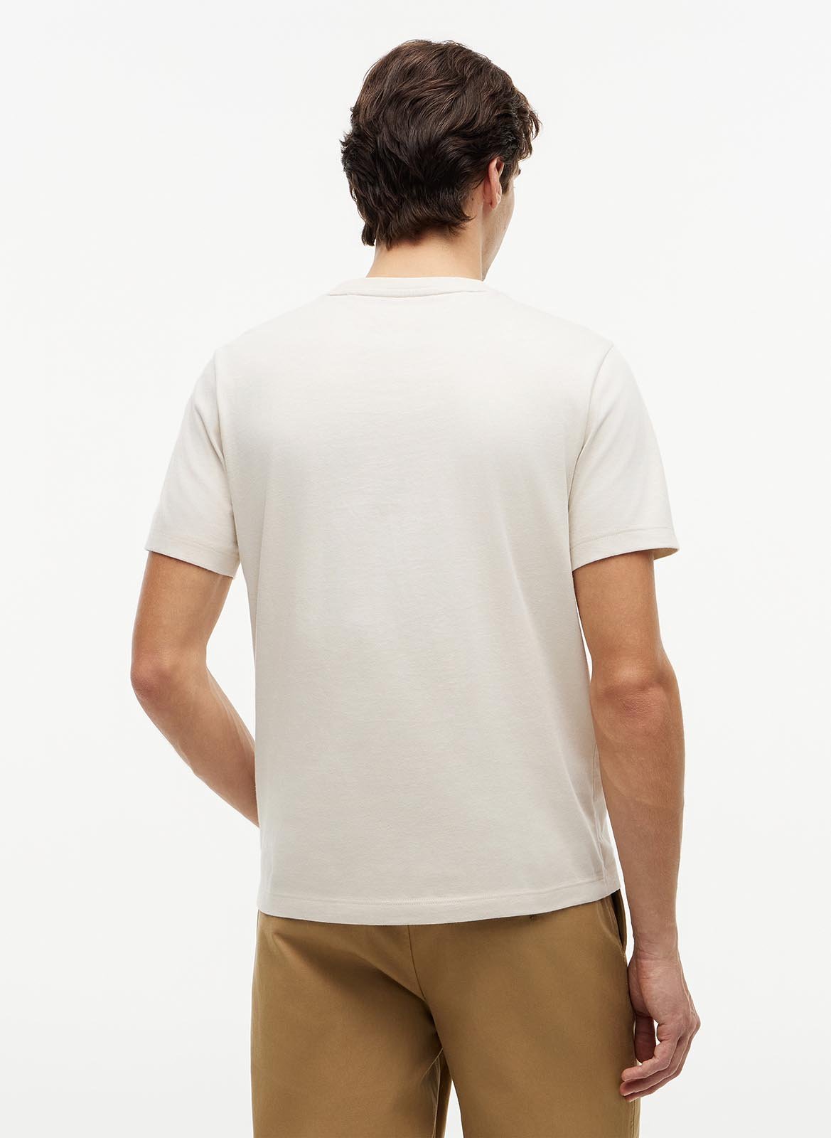 Round-neck cotton T-shirt TOMMY HILFIGER Beige