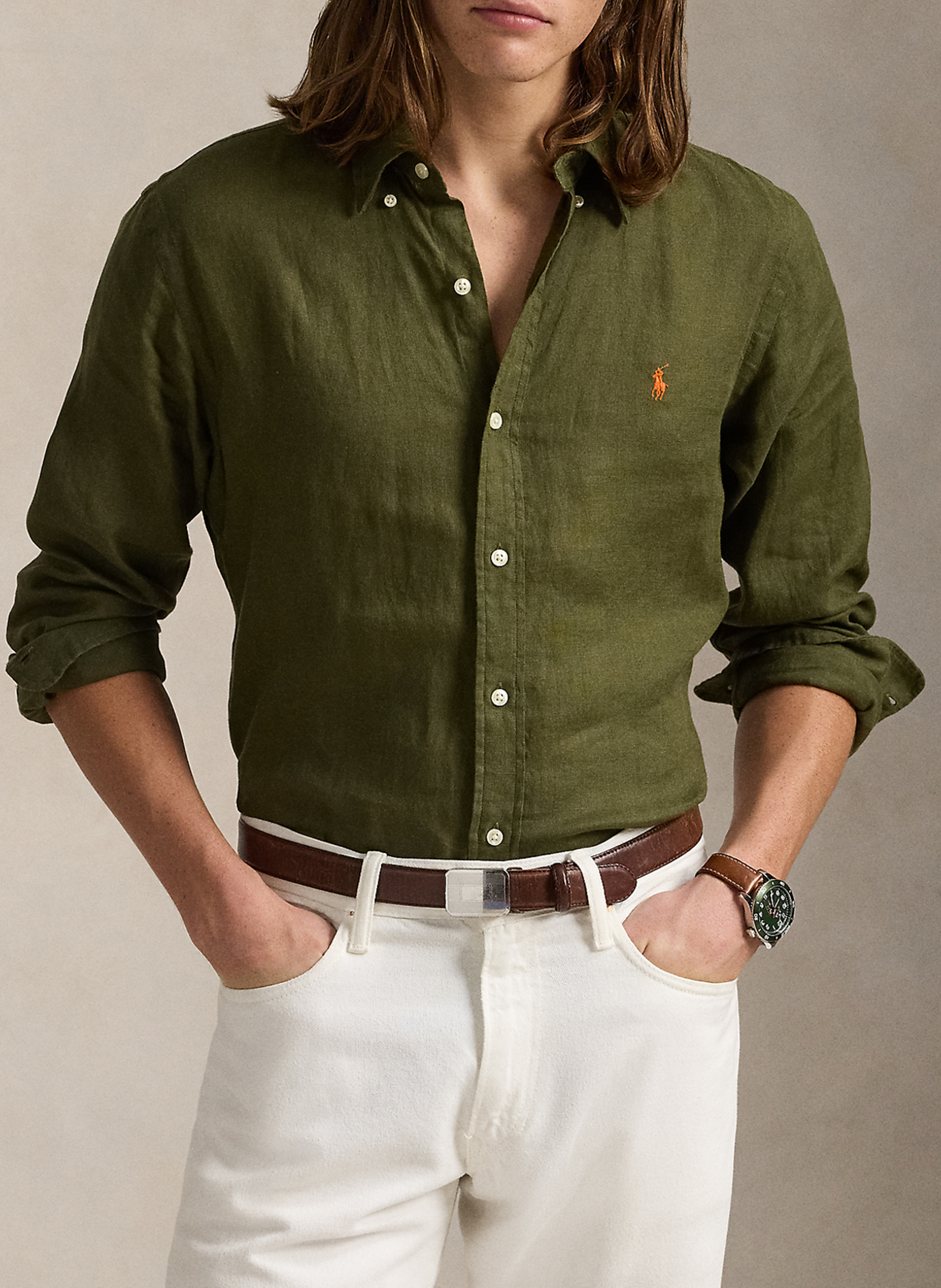 Regular-Fit-Hemd - Leinen POLO RALPH LAUREN