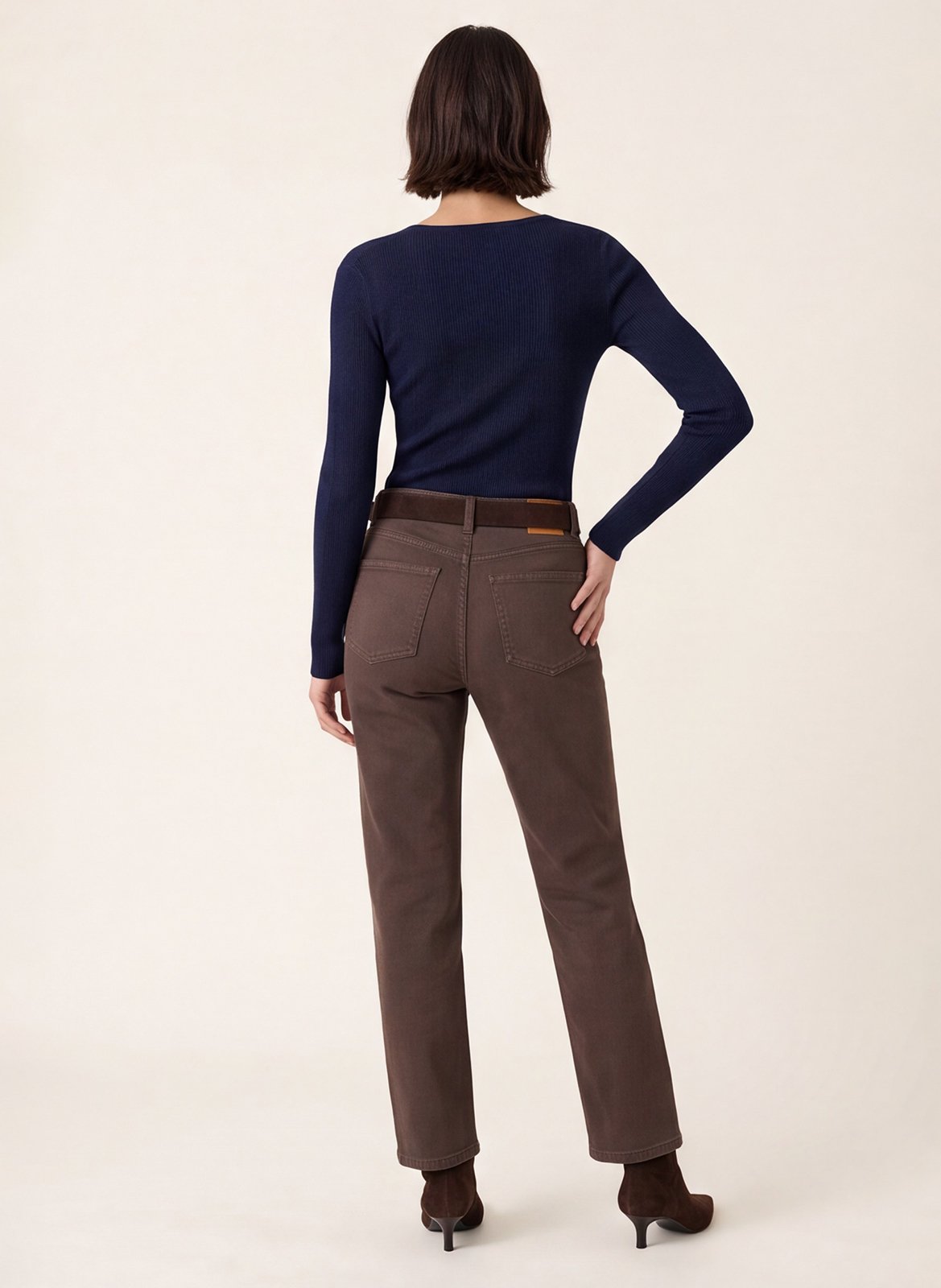 Taillierter Pullover mit Rundhalsausschnitt KOOKAI Blau