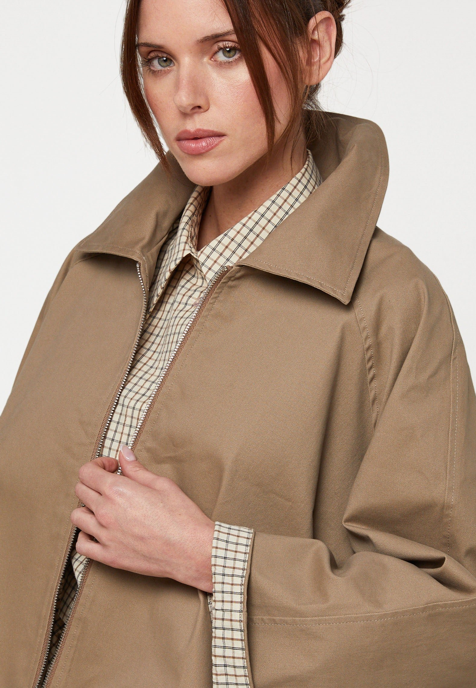 Oversized cotton jacket RODIER Beige