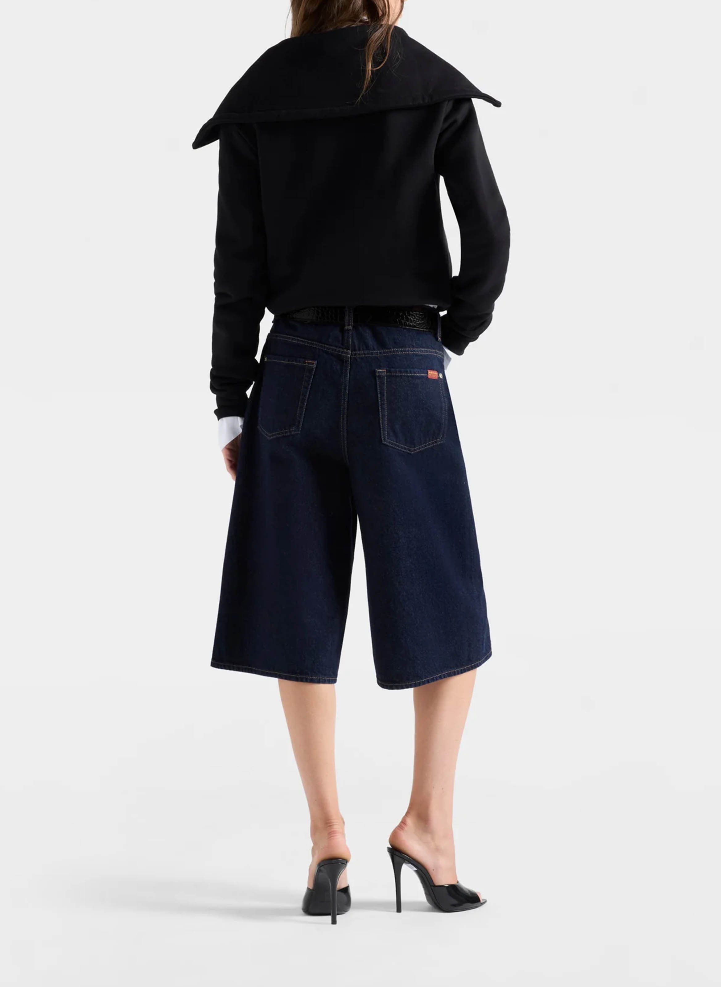 Loose-fit raw denim Bermuda shorts 7 FOR ALL MANKIND Blue