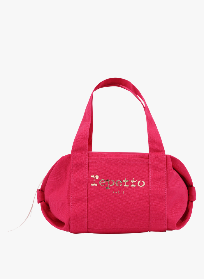 REPETTO Katoenen sporttas met schouderband en logo | Roze