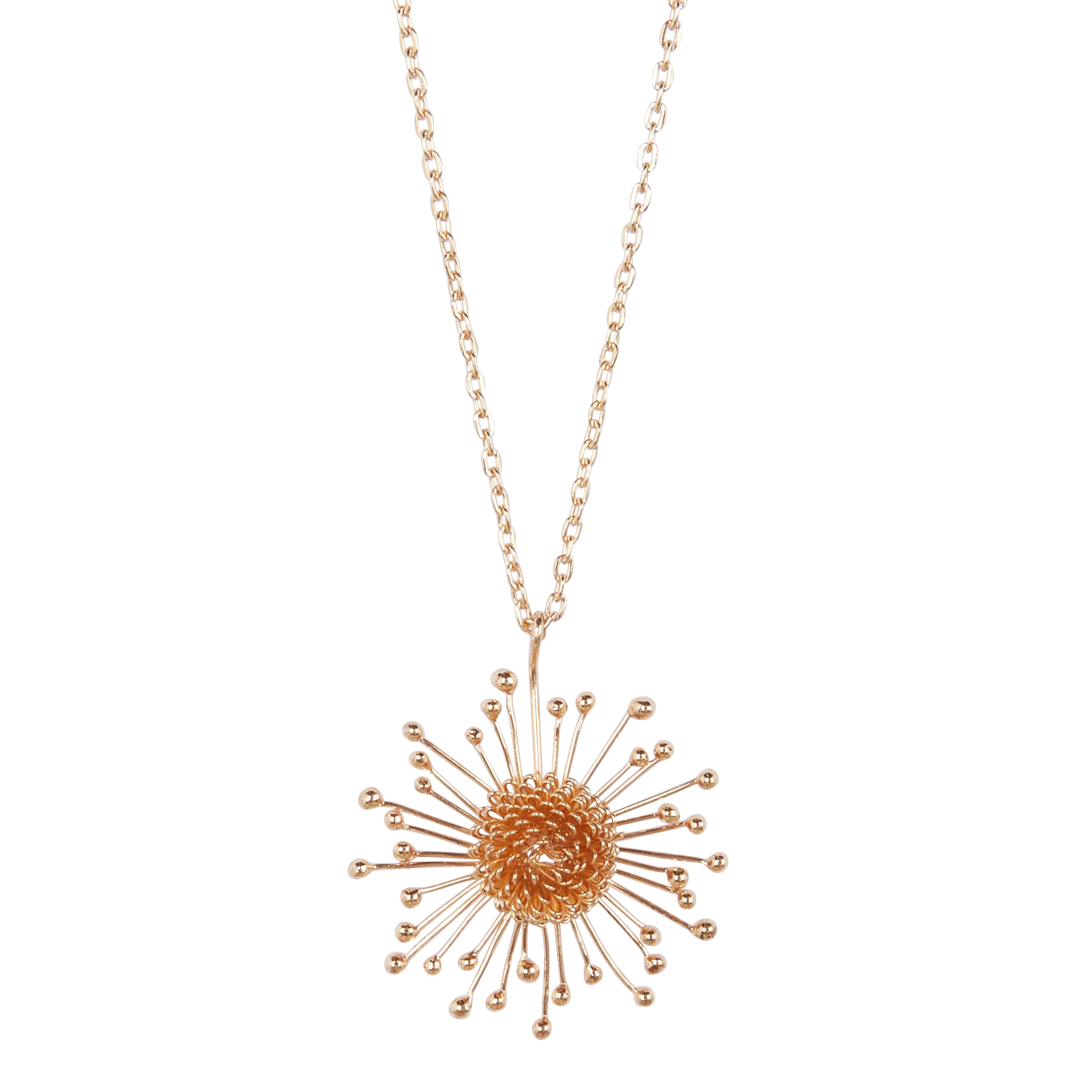 Long brass-mix necklace LA FEE MARABOUTEE Yellow