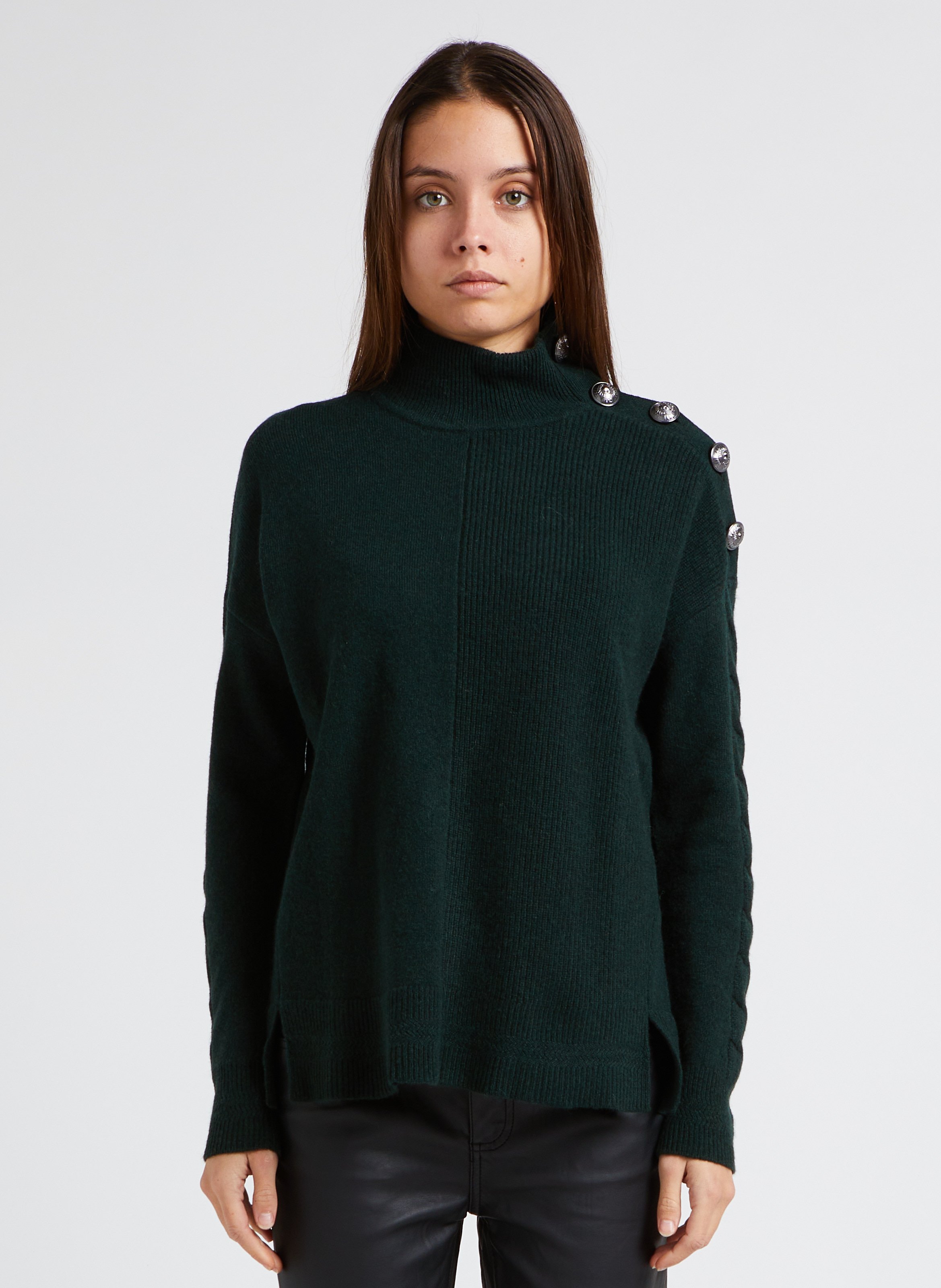 Pull vert sapin discount femme