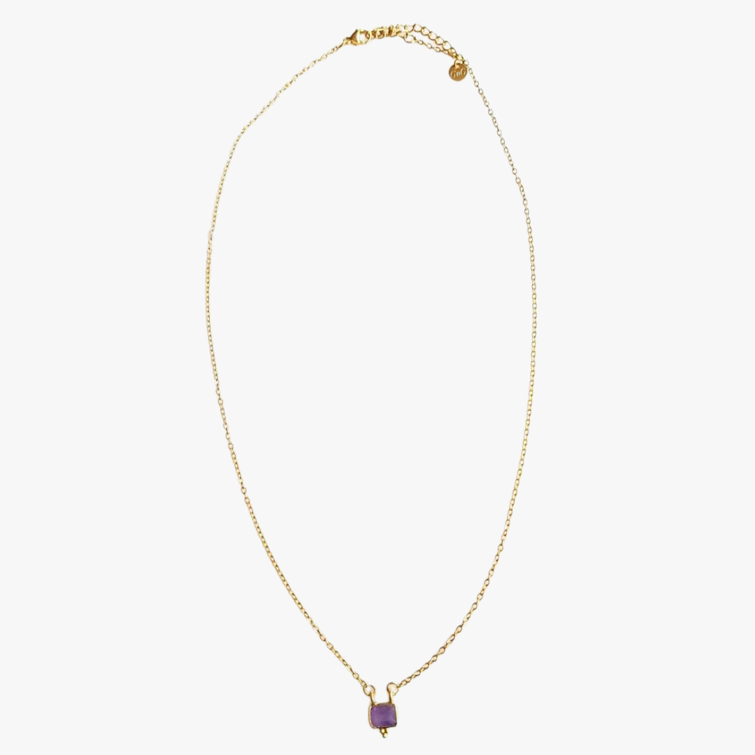 Amethyst necklace GINANDGER Purple
