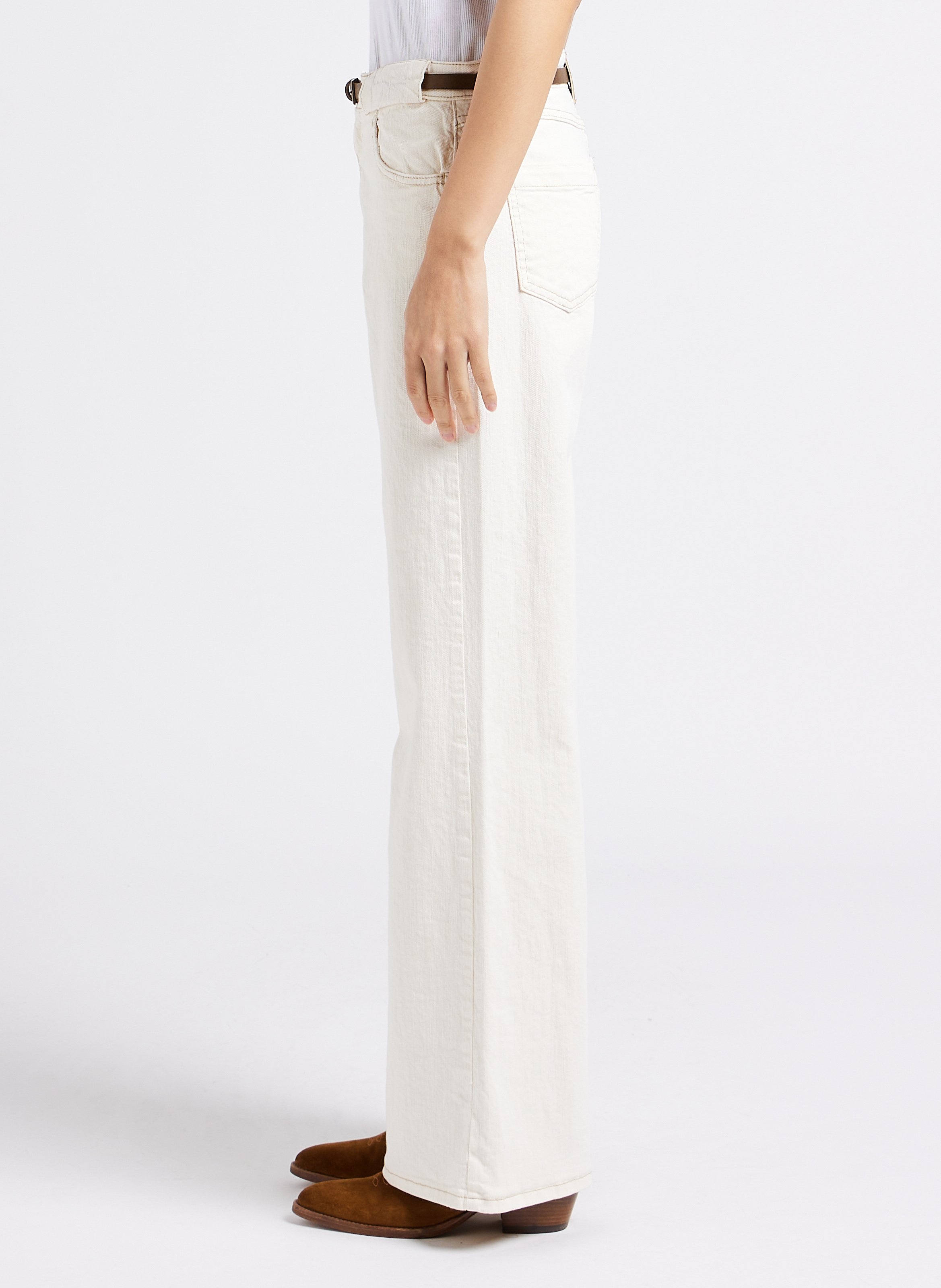 Rechte jeans | katoenblend PLEASE Beige