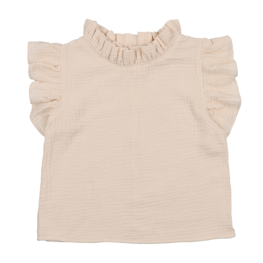 Bluse mit Volants aus Baumwollgaze THE NEW SOCIETY Weiss