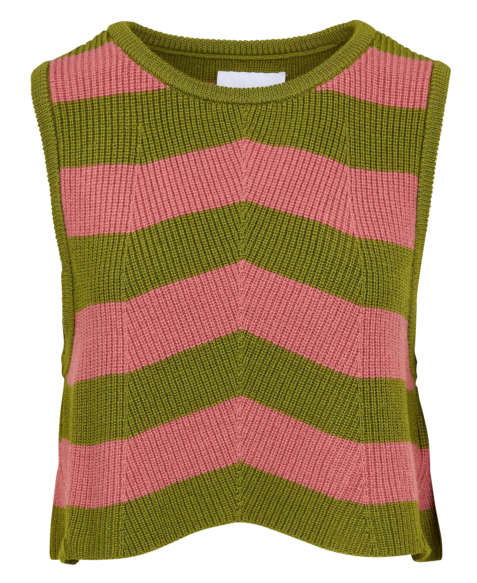 Pull sans manches rayé en laine  RITA ROW Vert