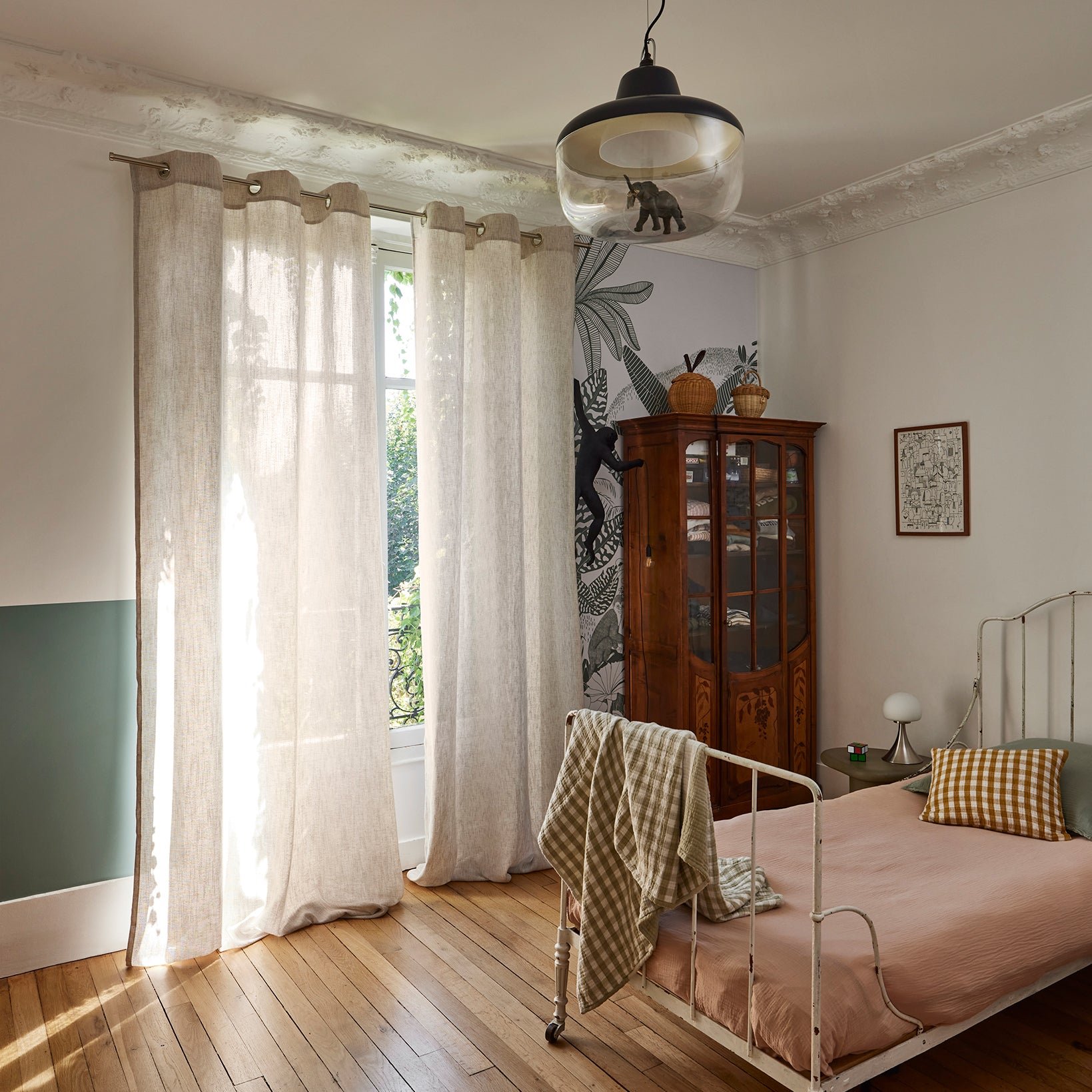 Voile curtain with eyelets MADURA Beige