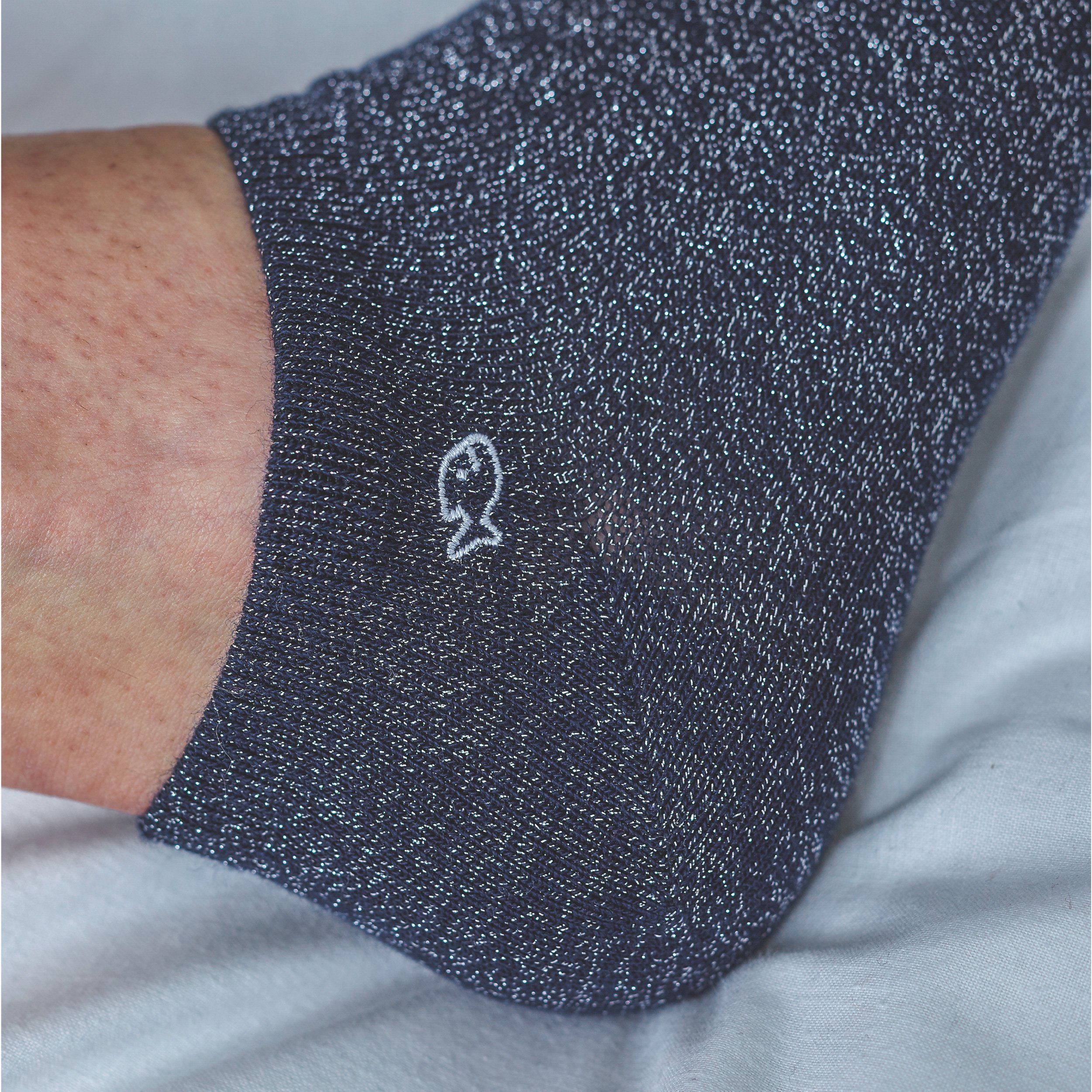 Solid combed cotton ankle socks BILLYBELT Blue