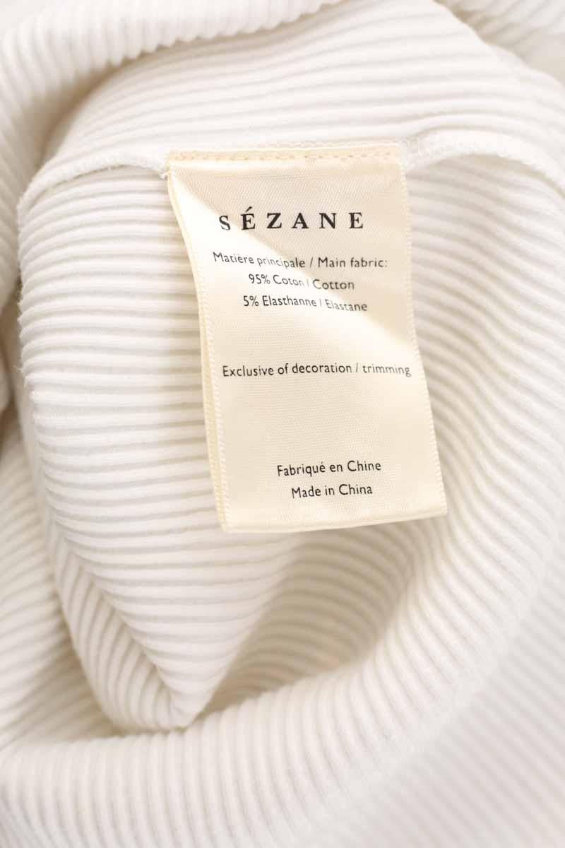 Cotton T-shirt SEZANE - Seconde main White