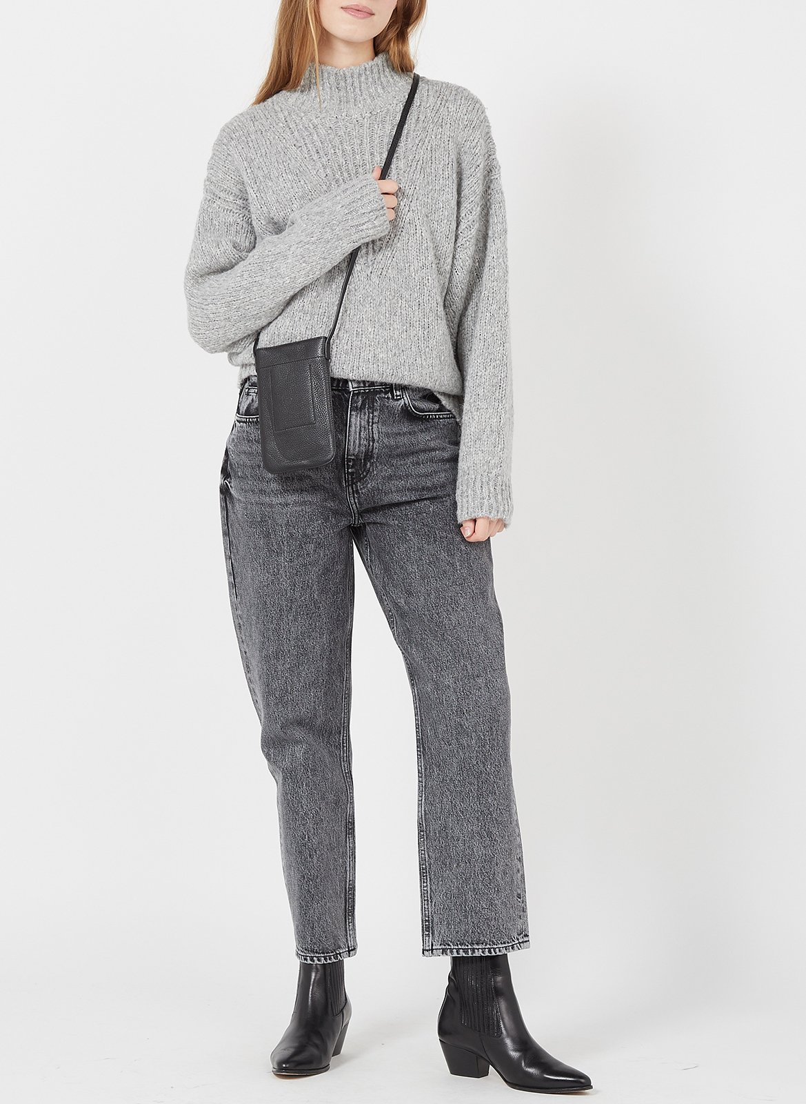 Mini sac bandoulière en cuir GERARD DAREL Noir