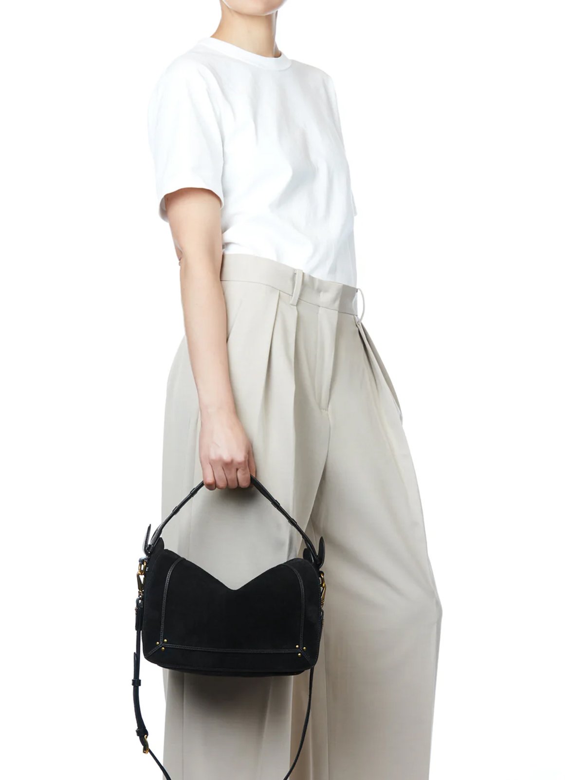 Suede messenger bag JEROME DREYFUSS Black