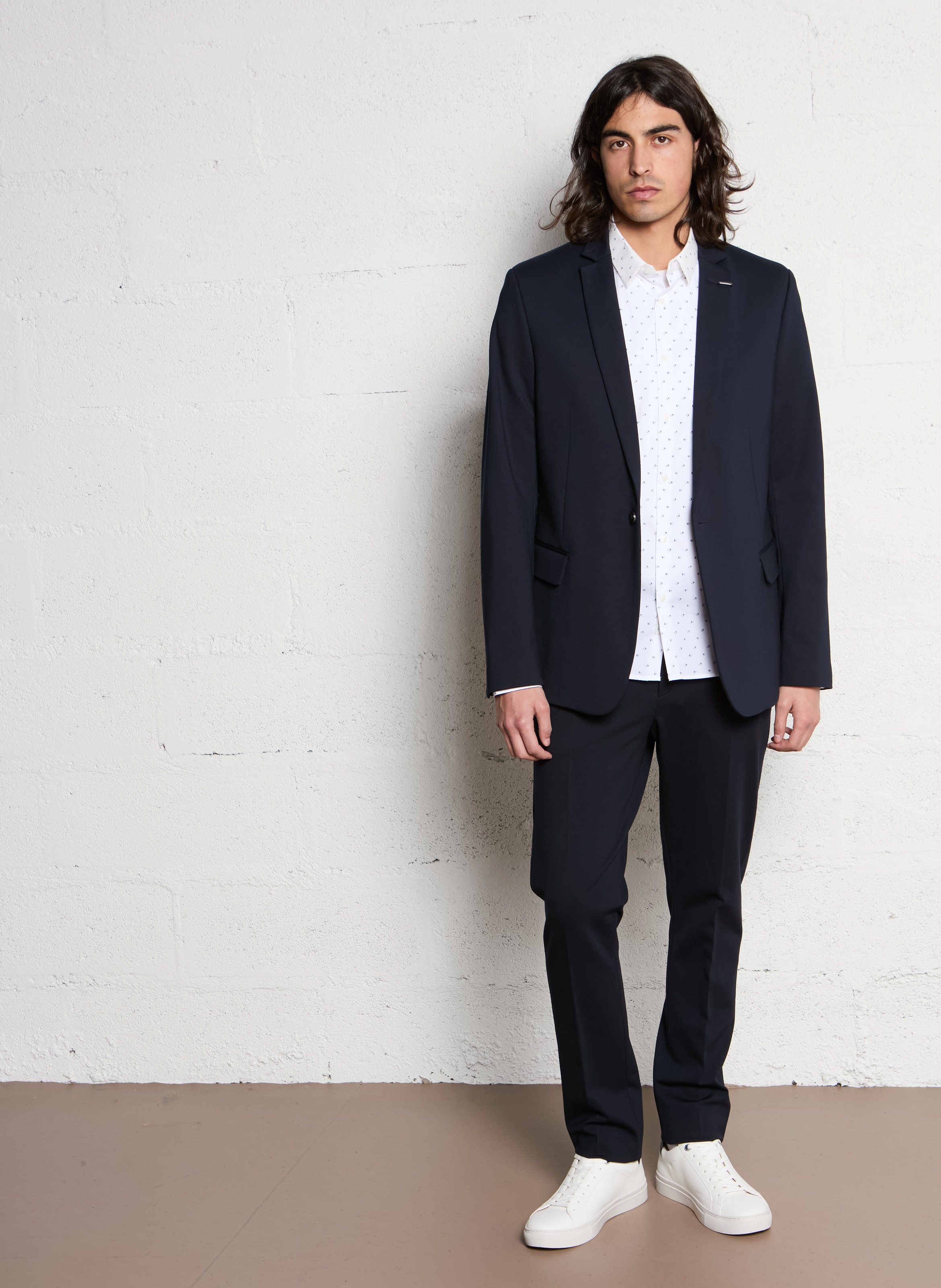 Slim fit broek IKKS Blauw