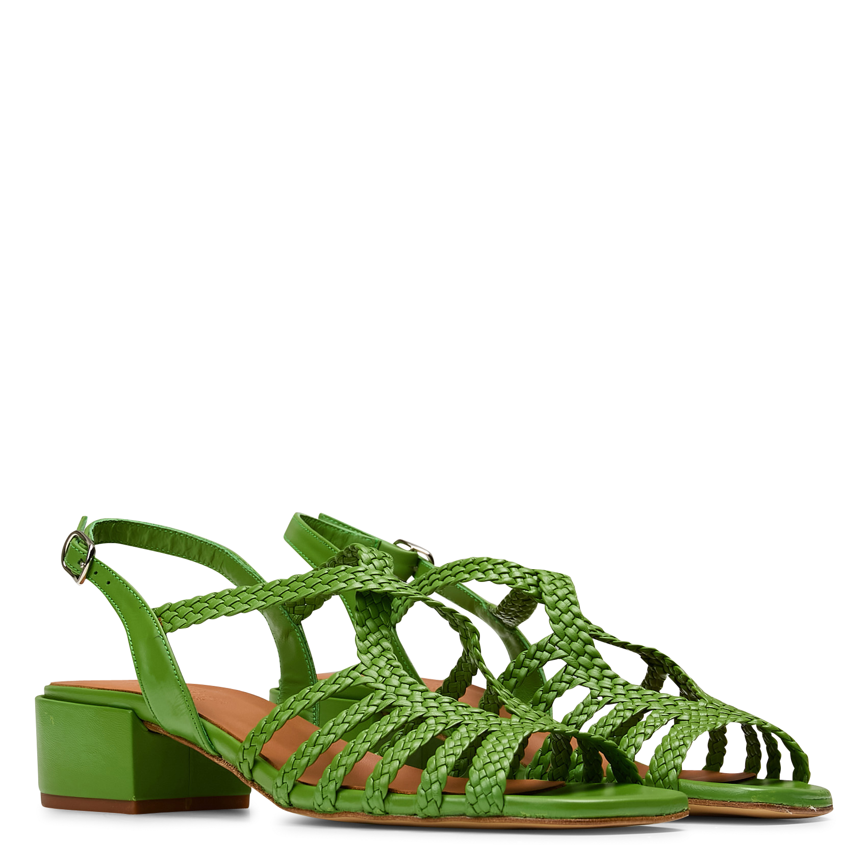 Sandales hautes en cuir NAGUISA Vert