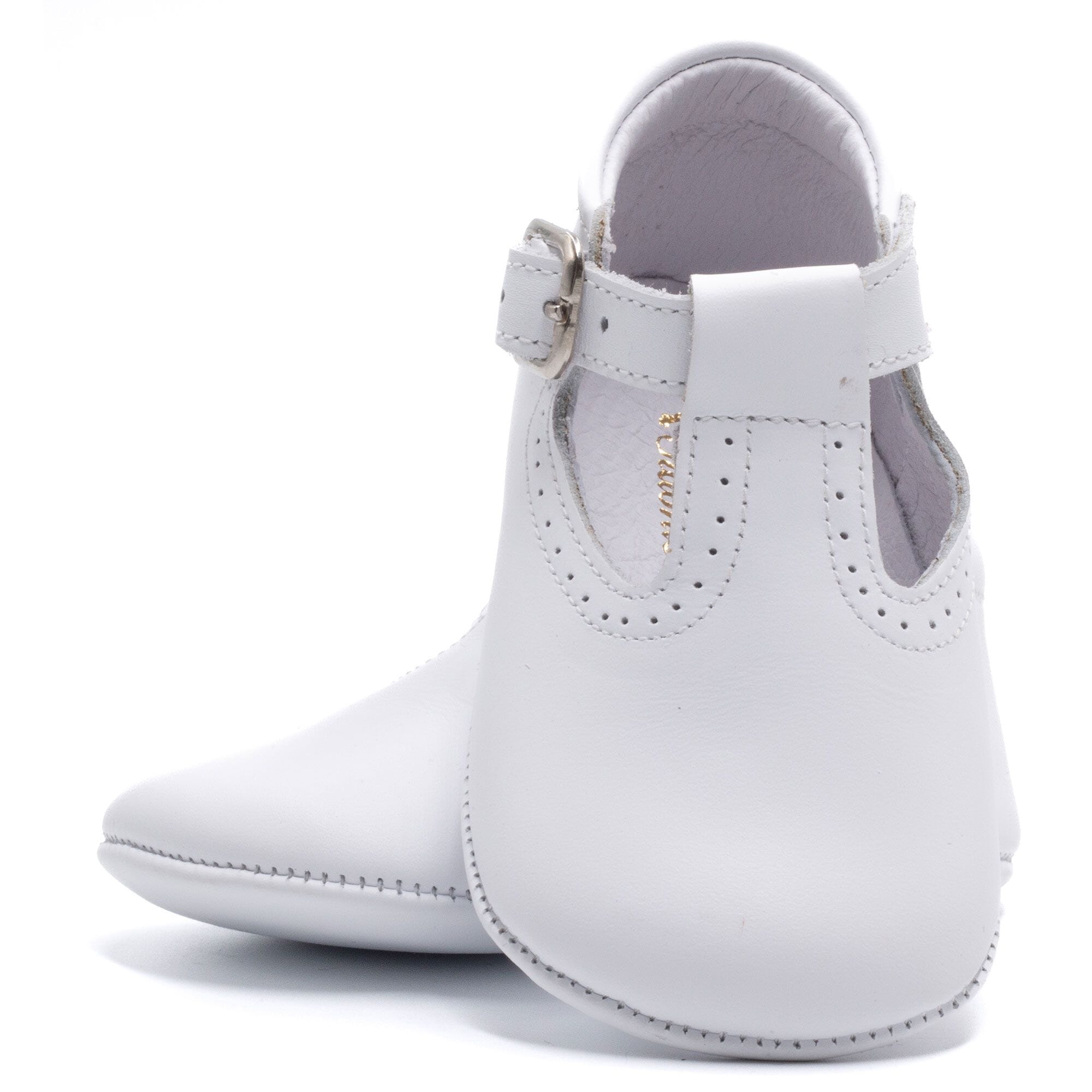 Baby leather slipper Boni & Sidonie White