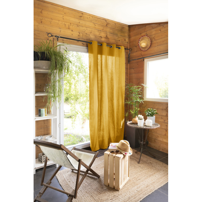Blackout and Thermal Curtains L'EFFET PAPILLON Yellow