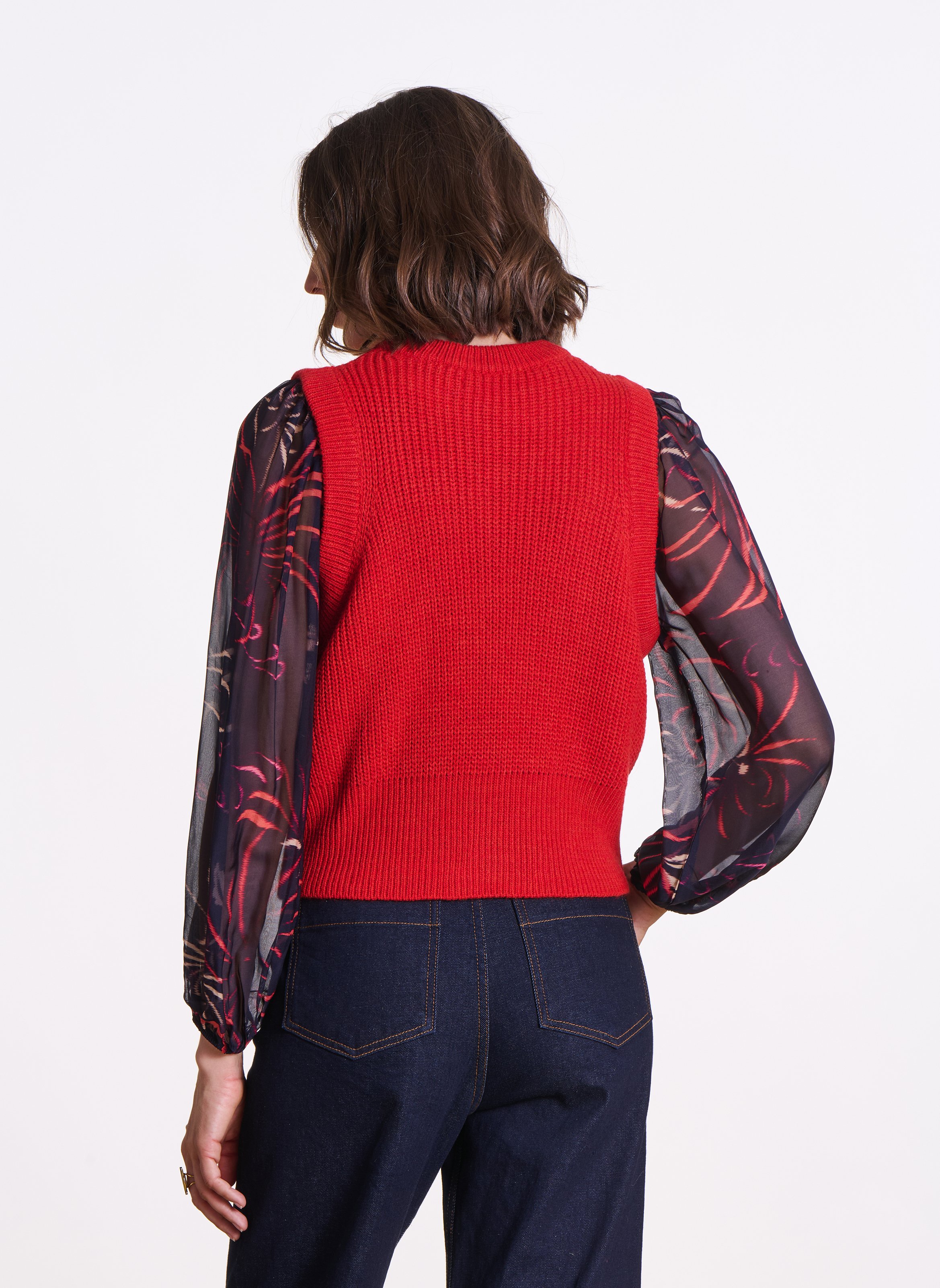 High-neck sweater LA FEE MARABOUTEE Red