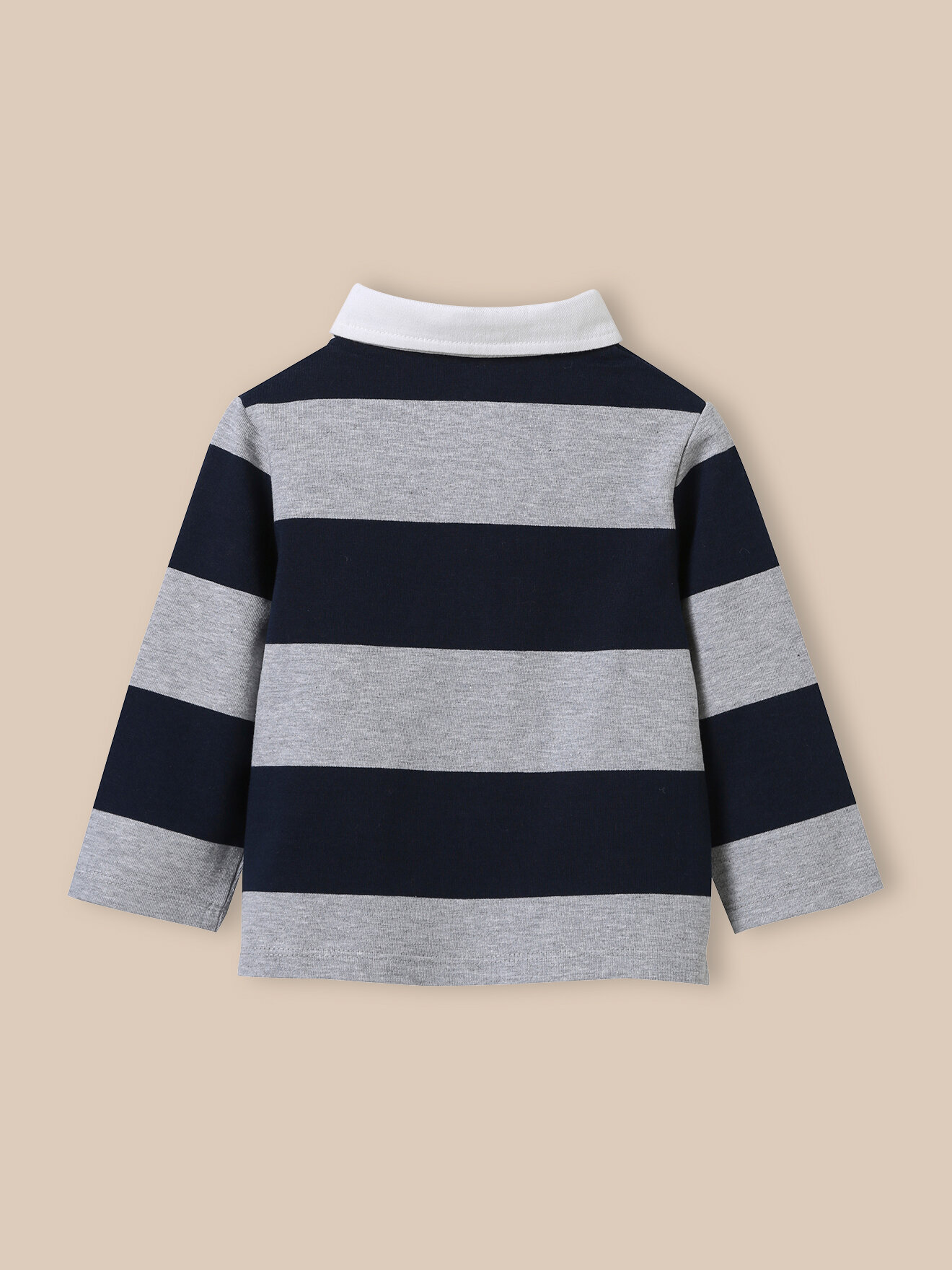 Organic cotton rugby shirt CYRILLUS Blue