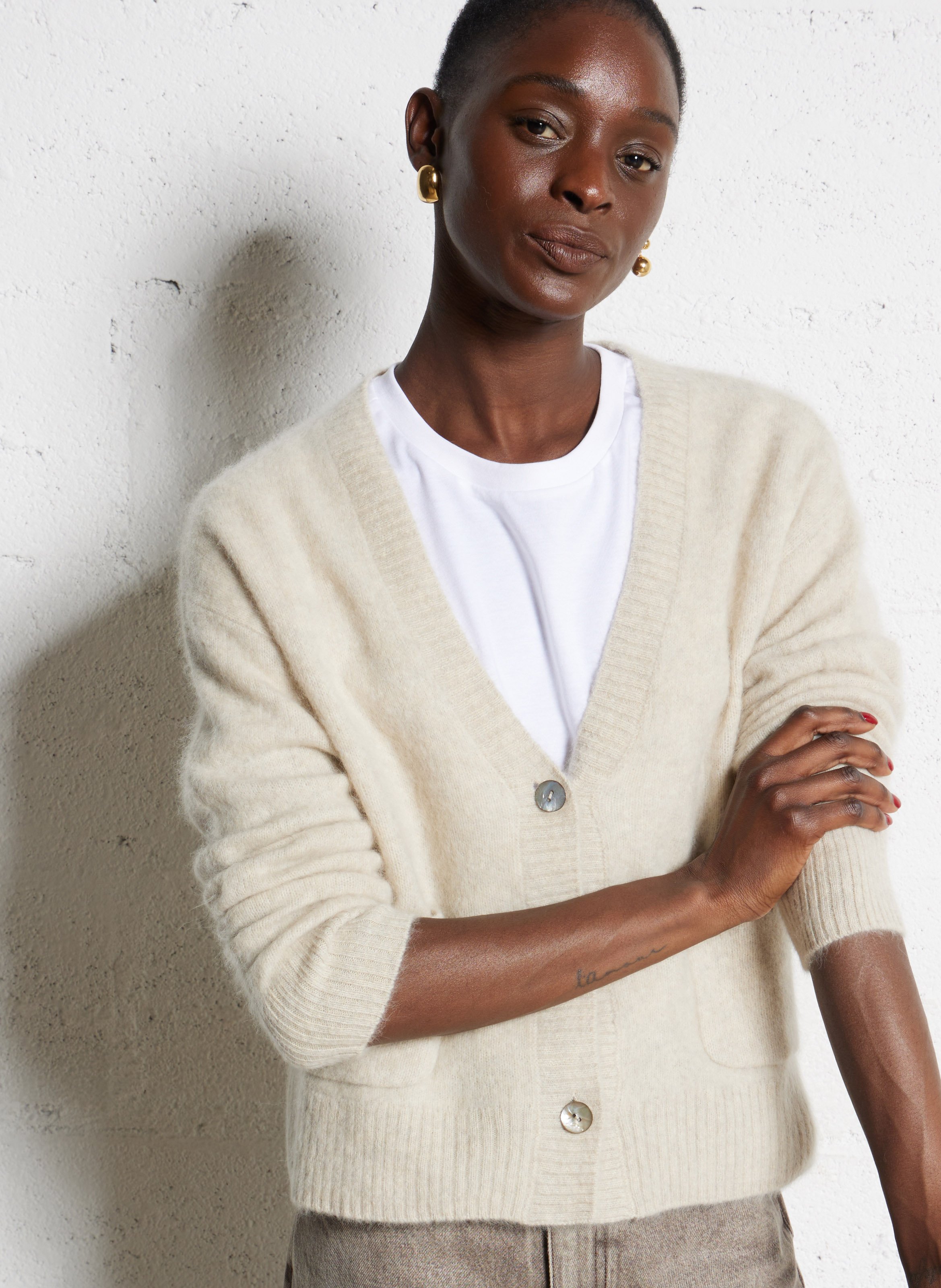 V-neck wool cardigan BELLA JONES