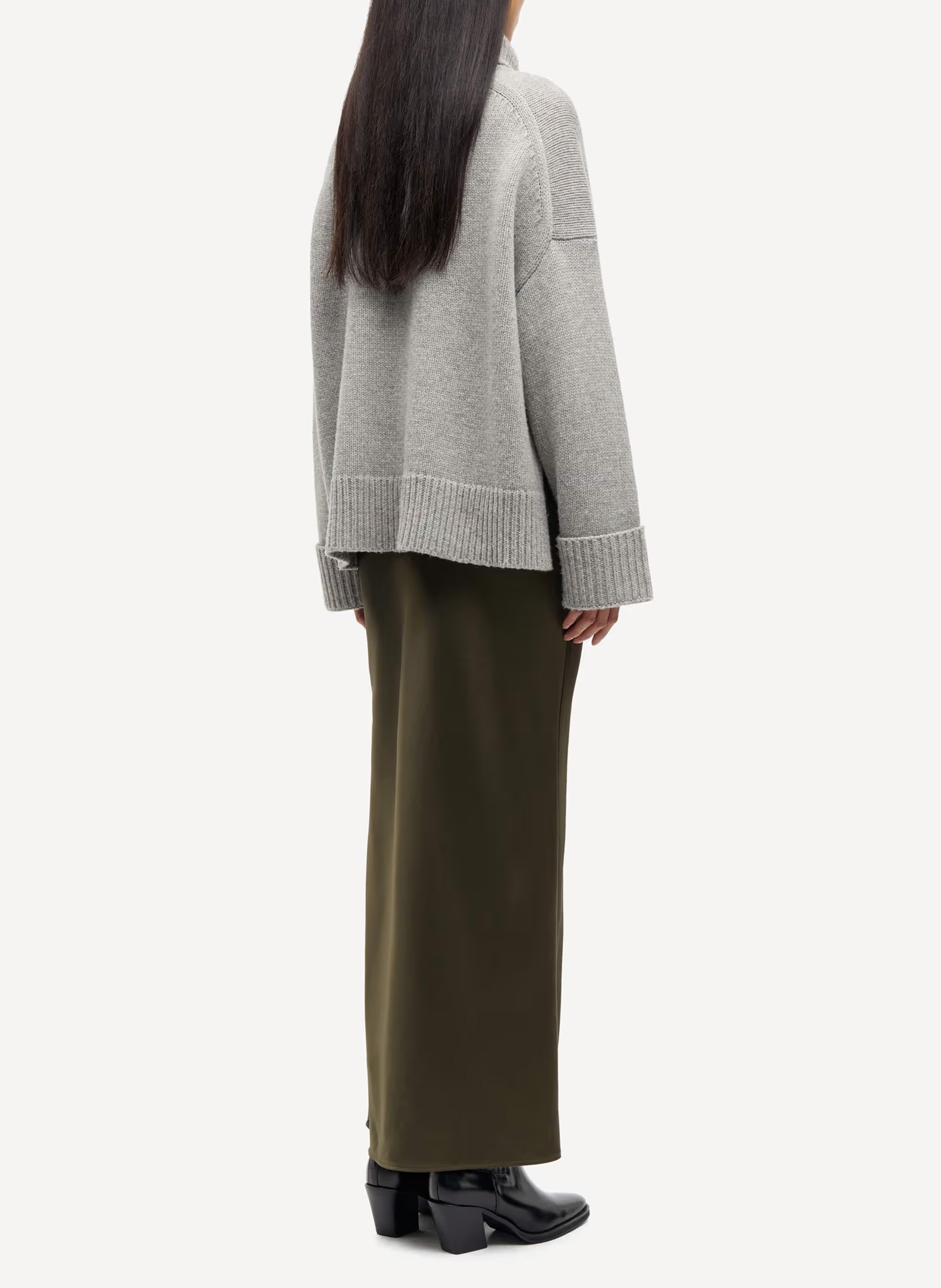 Weiter Rollkragenpullover aus Wollmix SAMSOE SAMSOE Silber