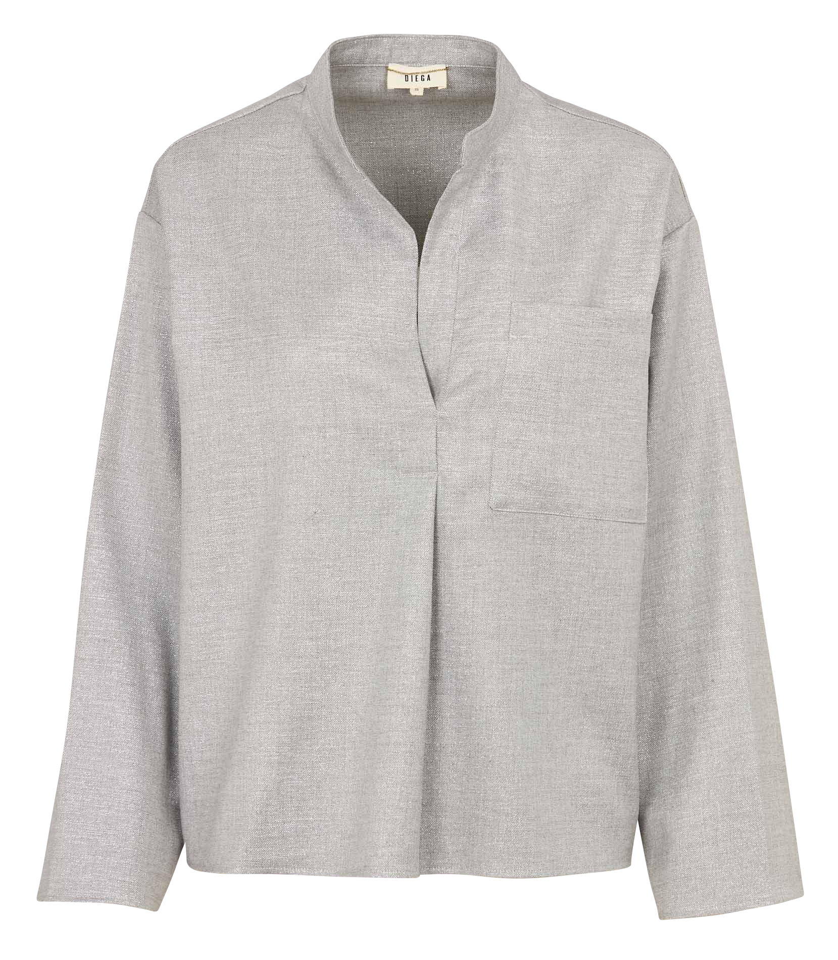 Metallic turtleneck top DIEGA Silver