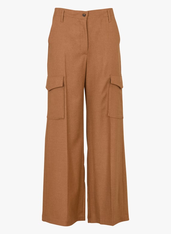 Pantalon large  | Marron by DIEGA Pantalon large  Marron