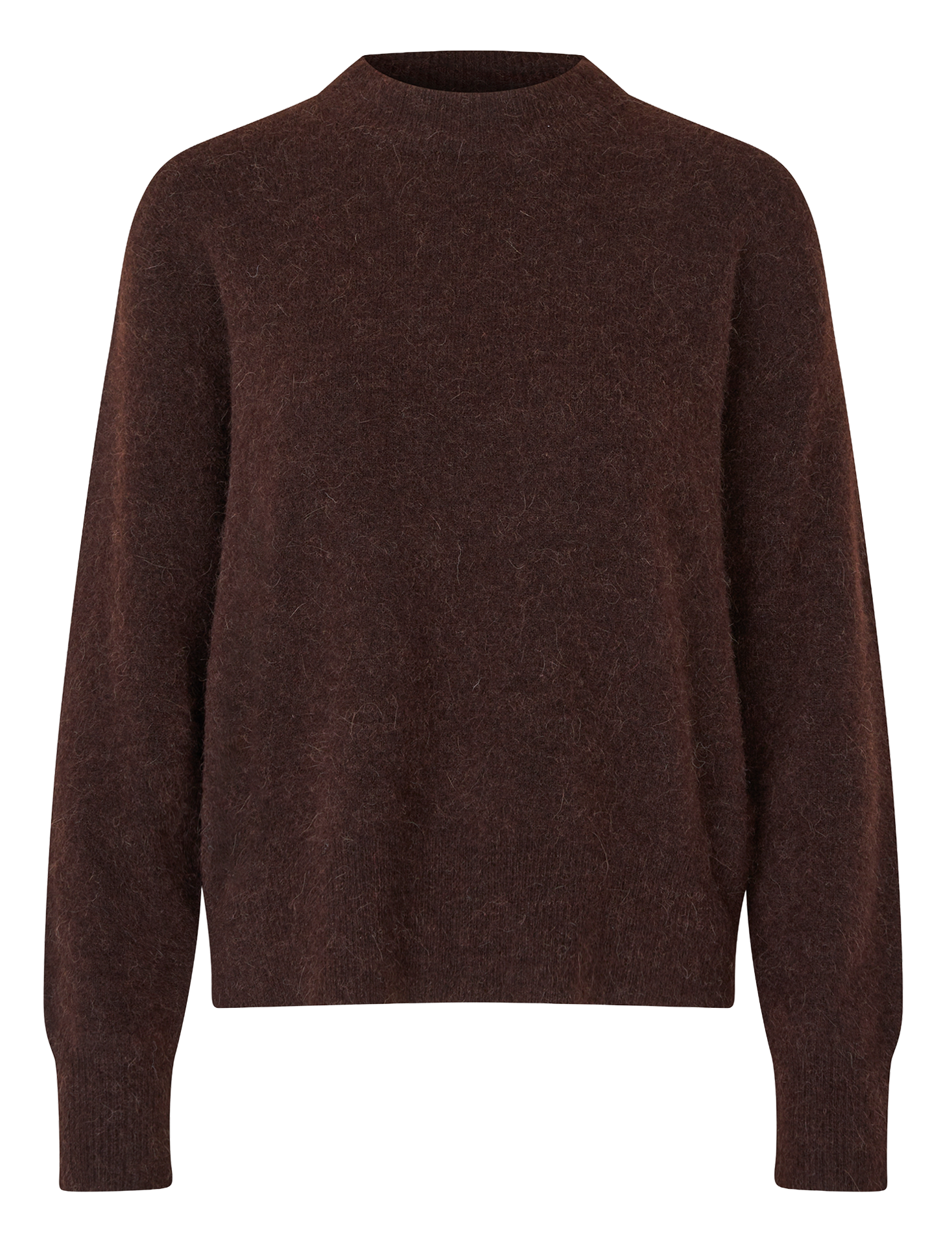 Pull col rond en laine mélangée SAMSOE SAMSOE Marron