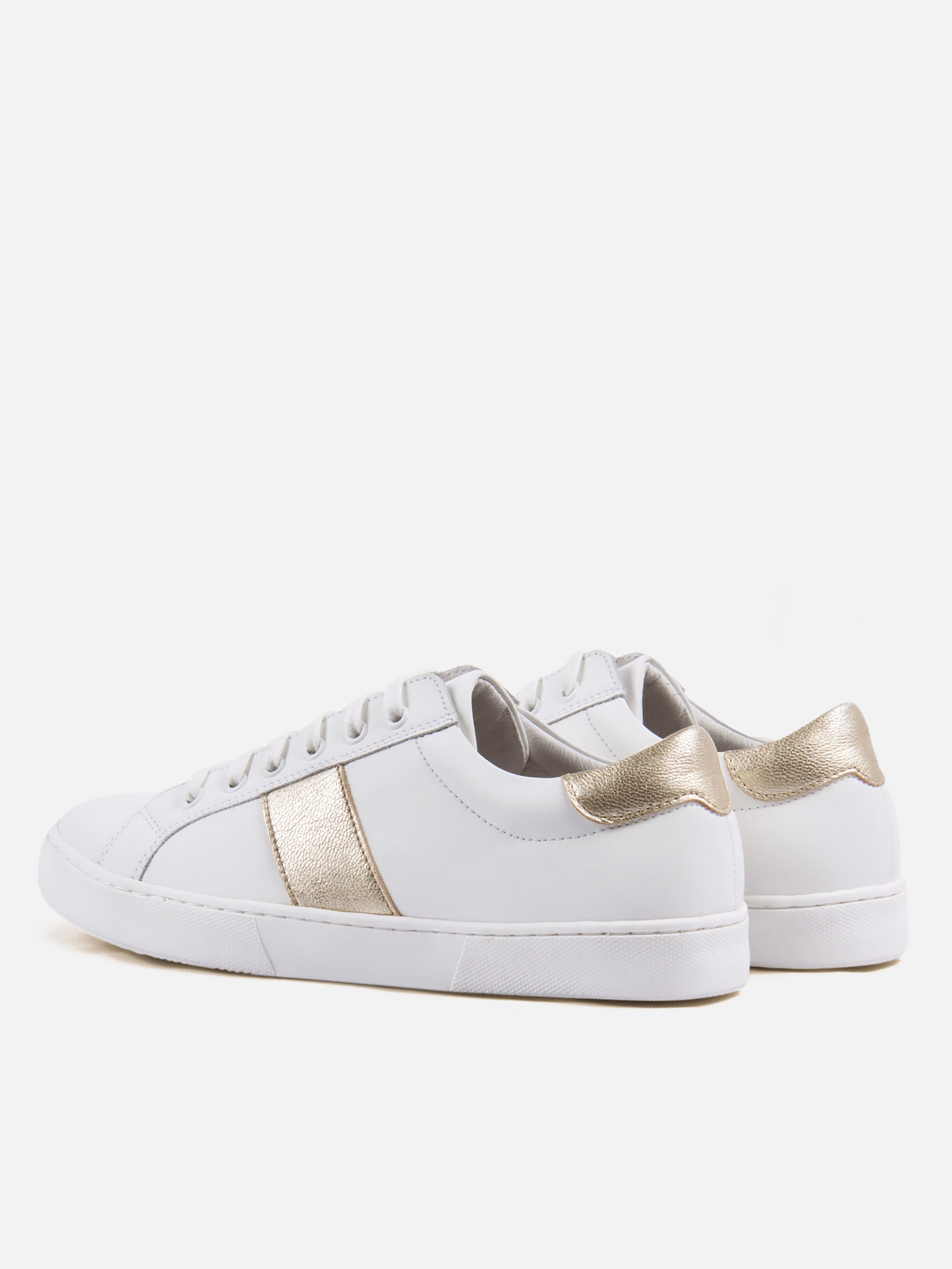 Victory leather lace-up sneakers JULES & JENN White