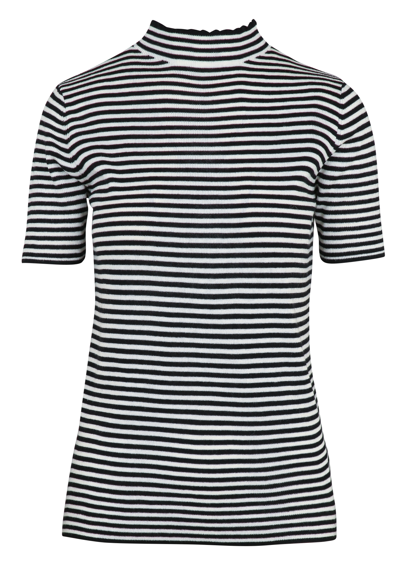 Pull col montant rayé SEE U SOON Blanc